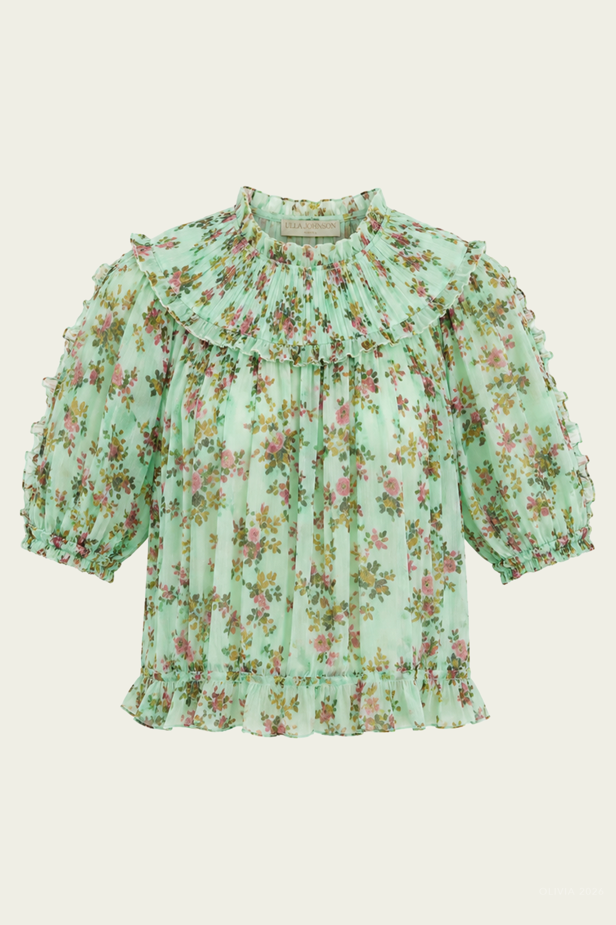 Solenne Silk Top in Opaline