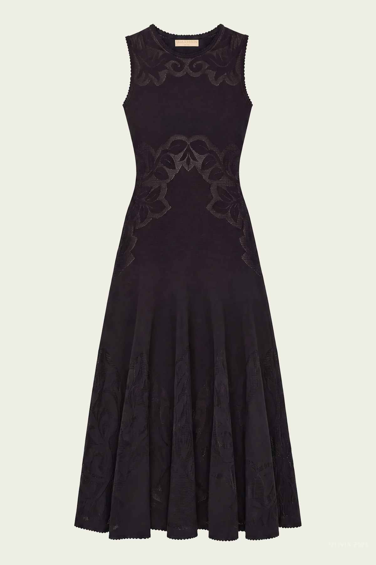 Corinthia Knit Dress in Noir