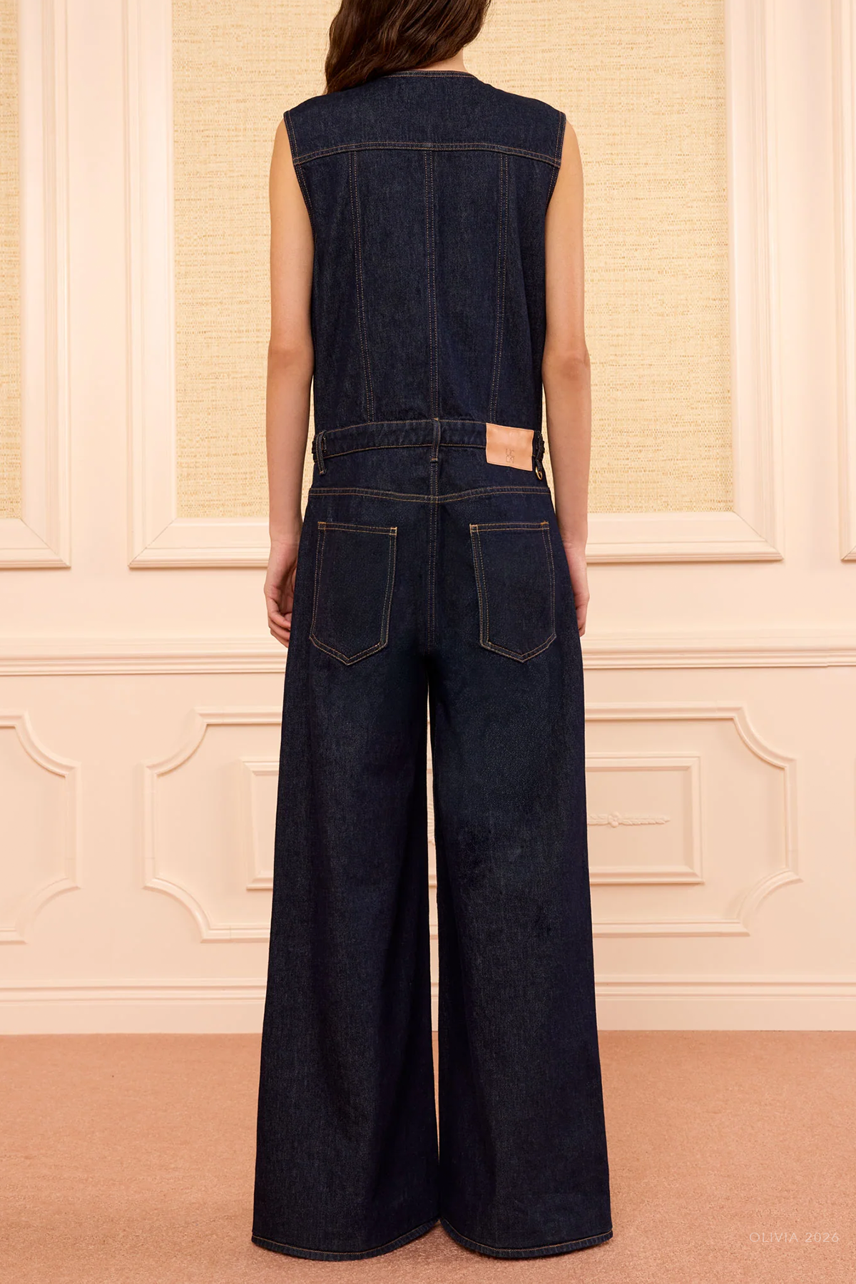 The Esme Denim Jumpsuit in Tigris