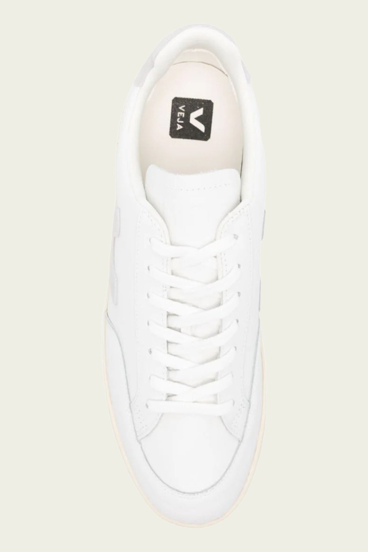 V - 12 Leather Men Sneaker in White Light Grey - shop - olivia.com