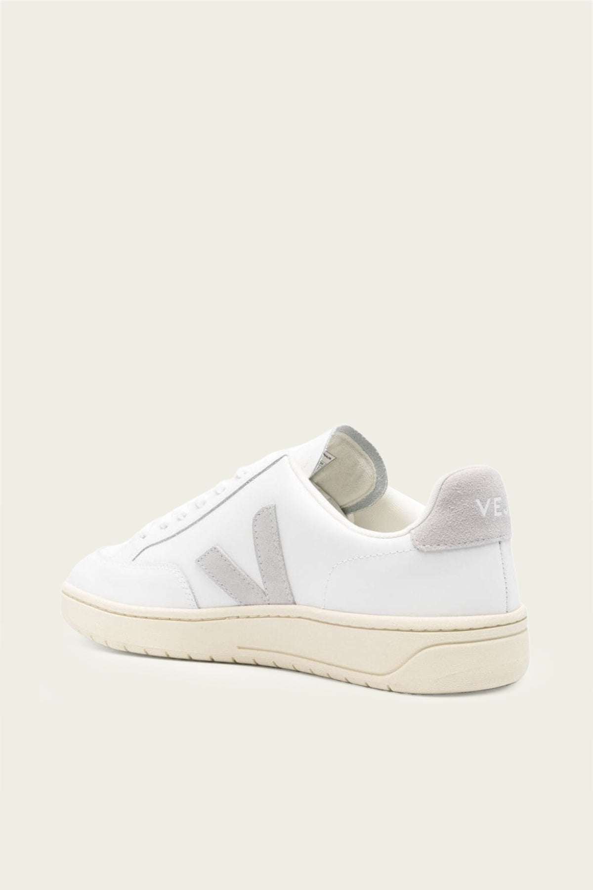 V - 12 Leather Men Sneaker in White Light Grey - shop - olivia.com