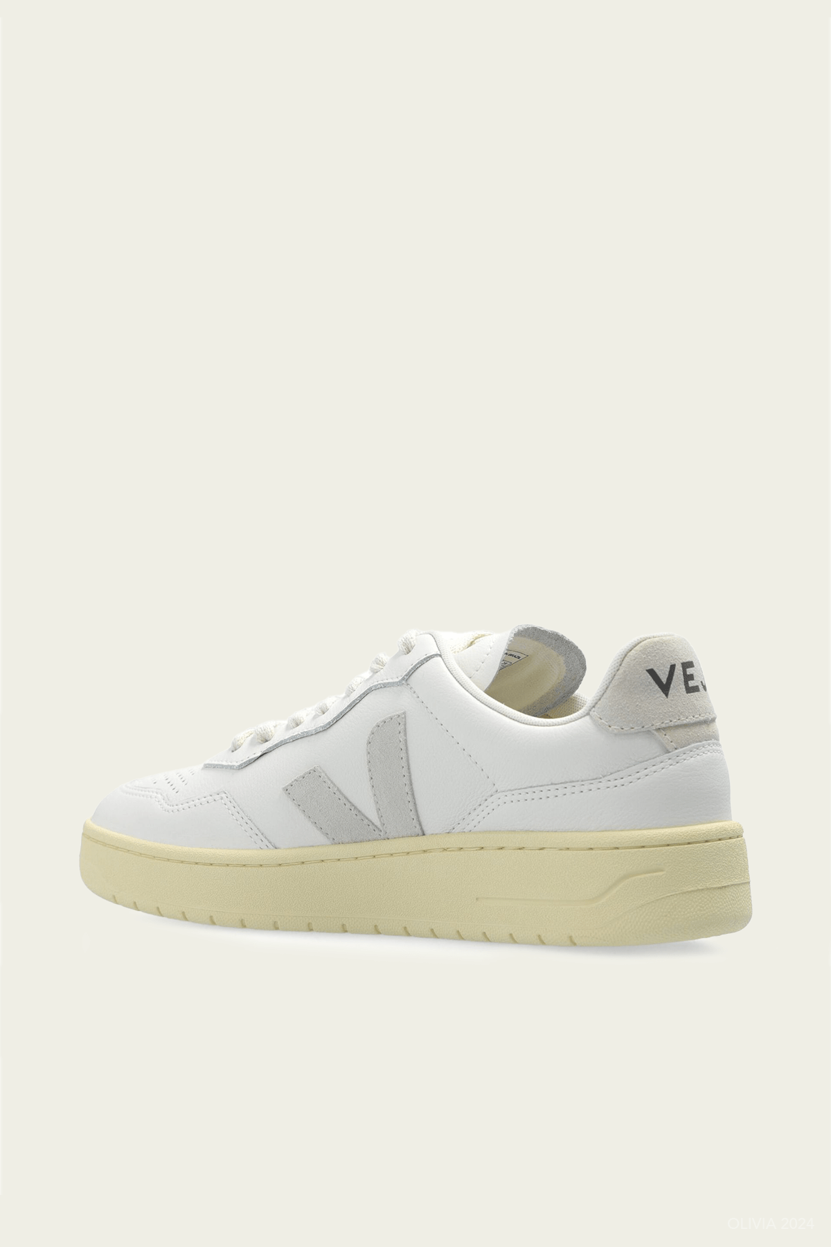 V - 90 O.T. Leather Sneaker in White Natural - shop - olivia.com