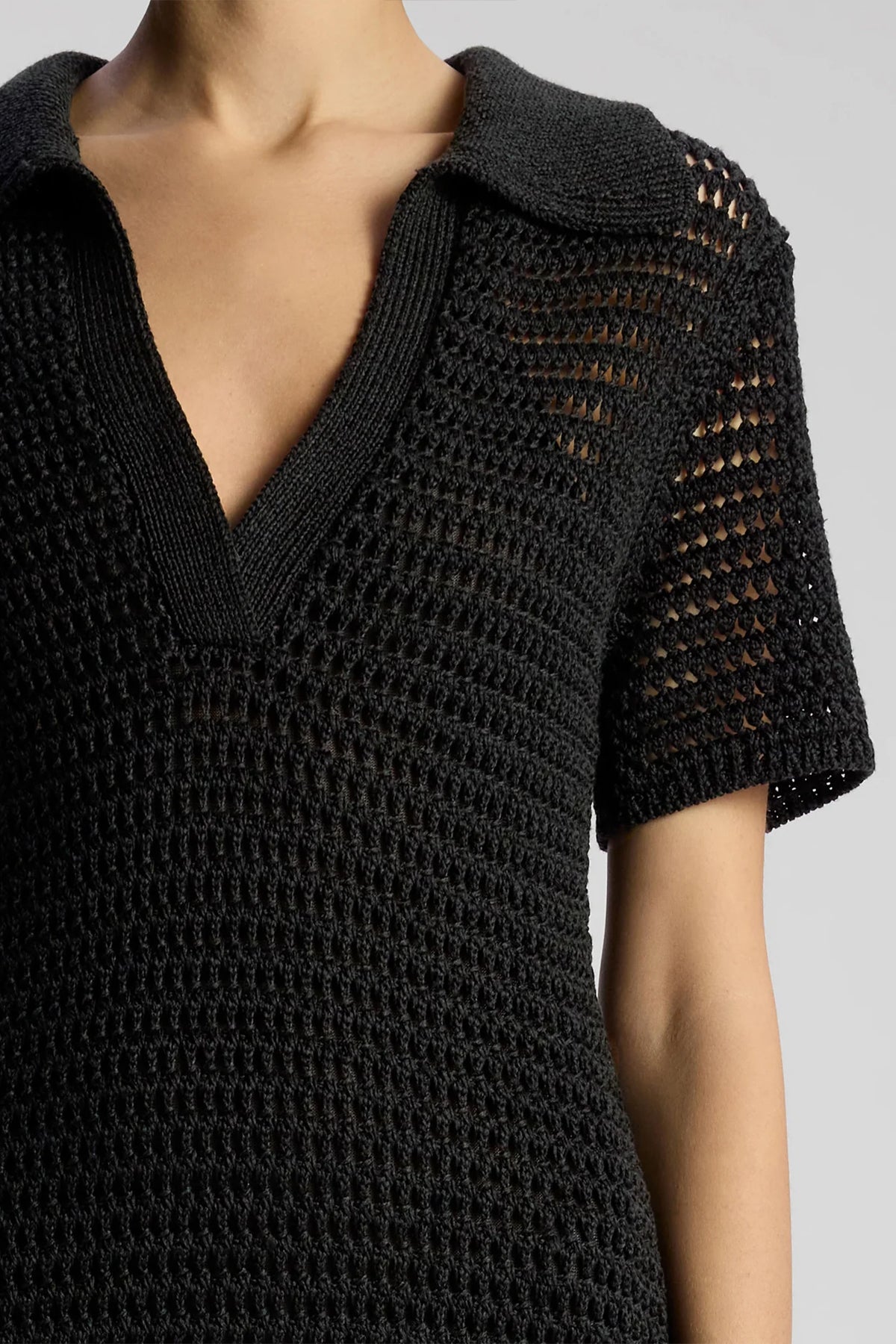 Valerie Crochet Fringe Maxi Dress in Black - shop - olivia.com