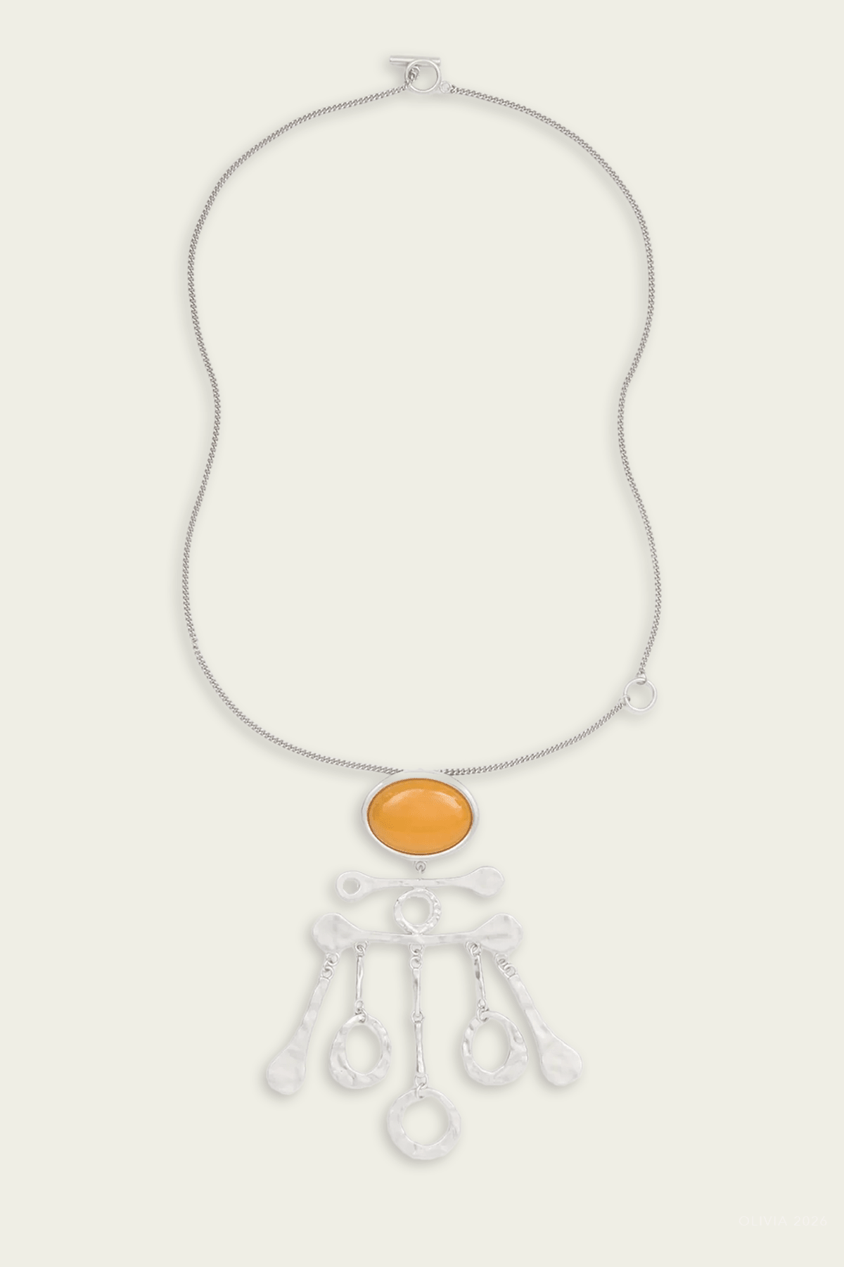 Valette Necklace in Silver Yellow - shop-olivia.com