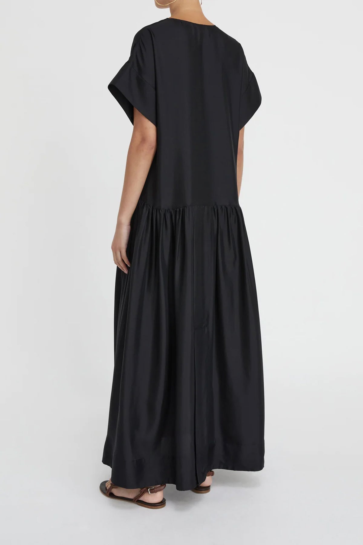 Vanessa Apron Dress in Black - shop-olivia.com