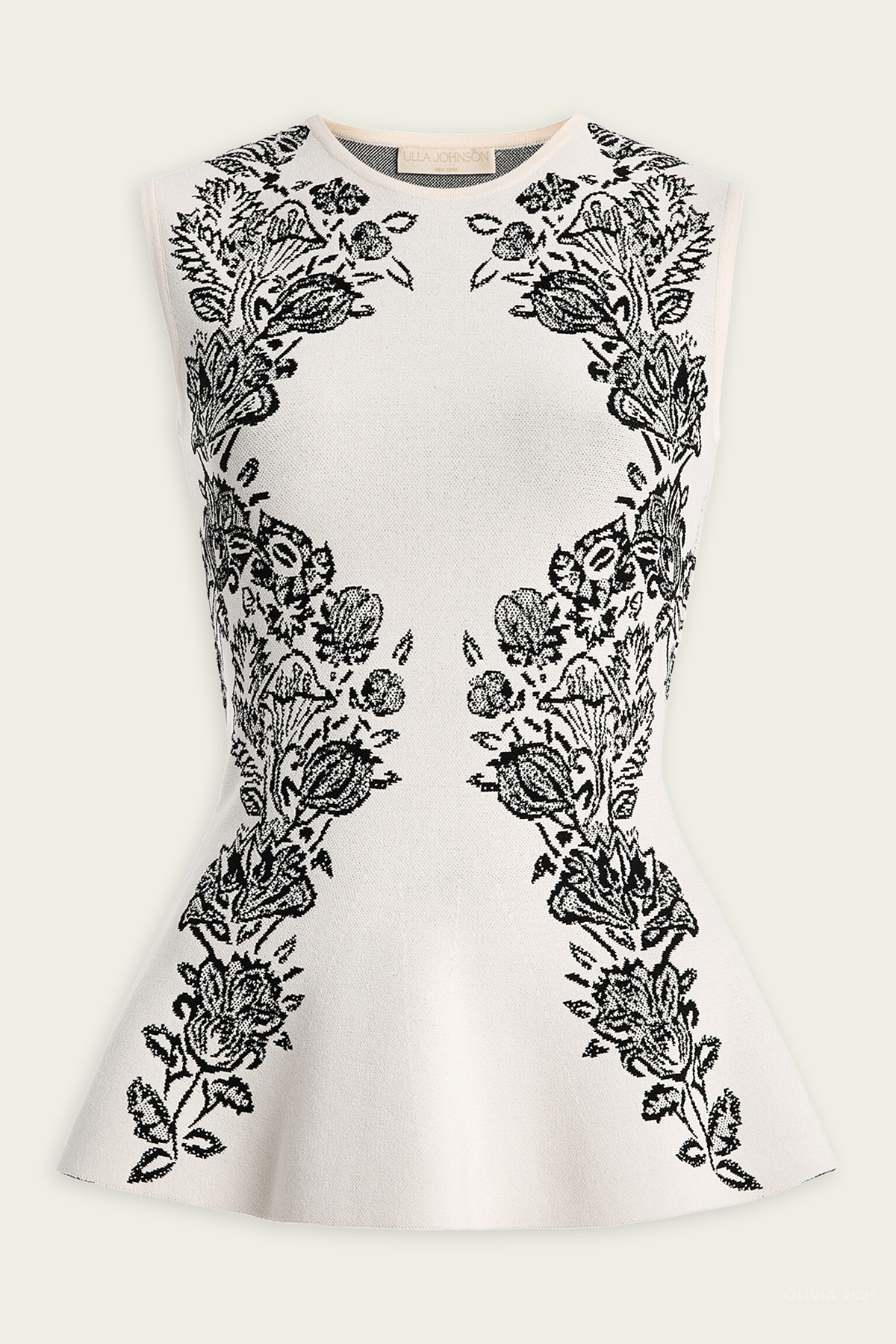 Vanna Jacquard Tank in Ivory - shop - olivia.com