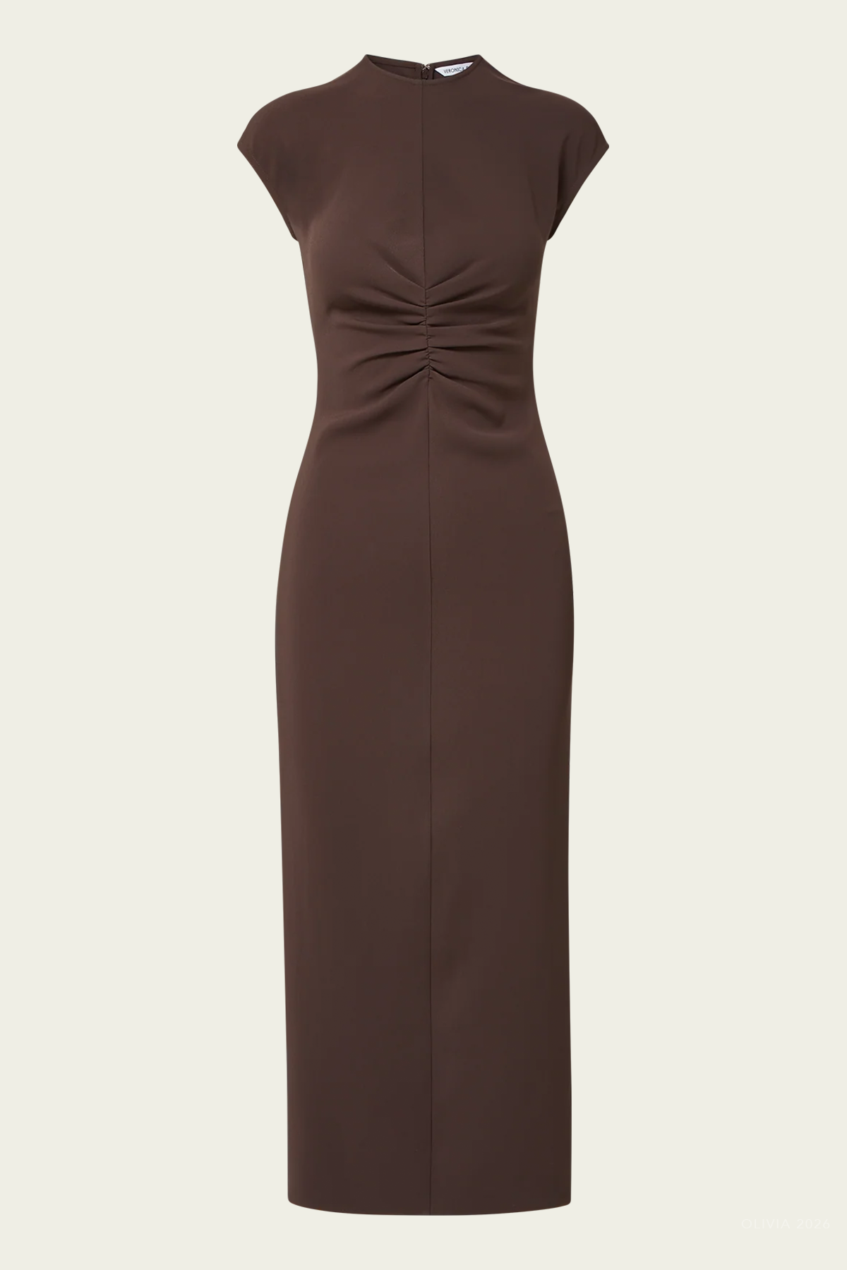 June Midi Dress in Espresso