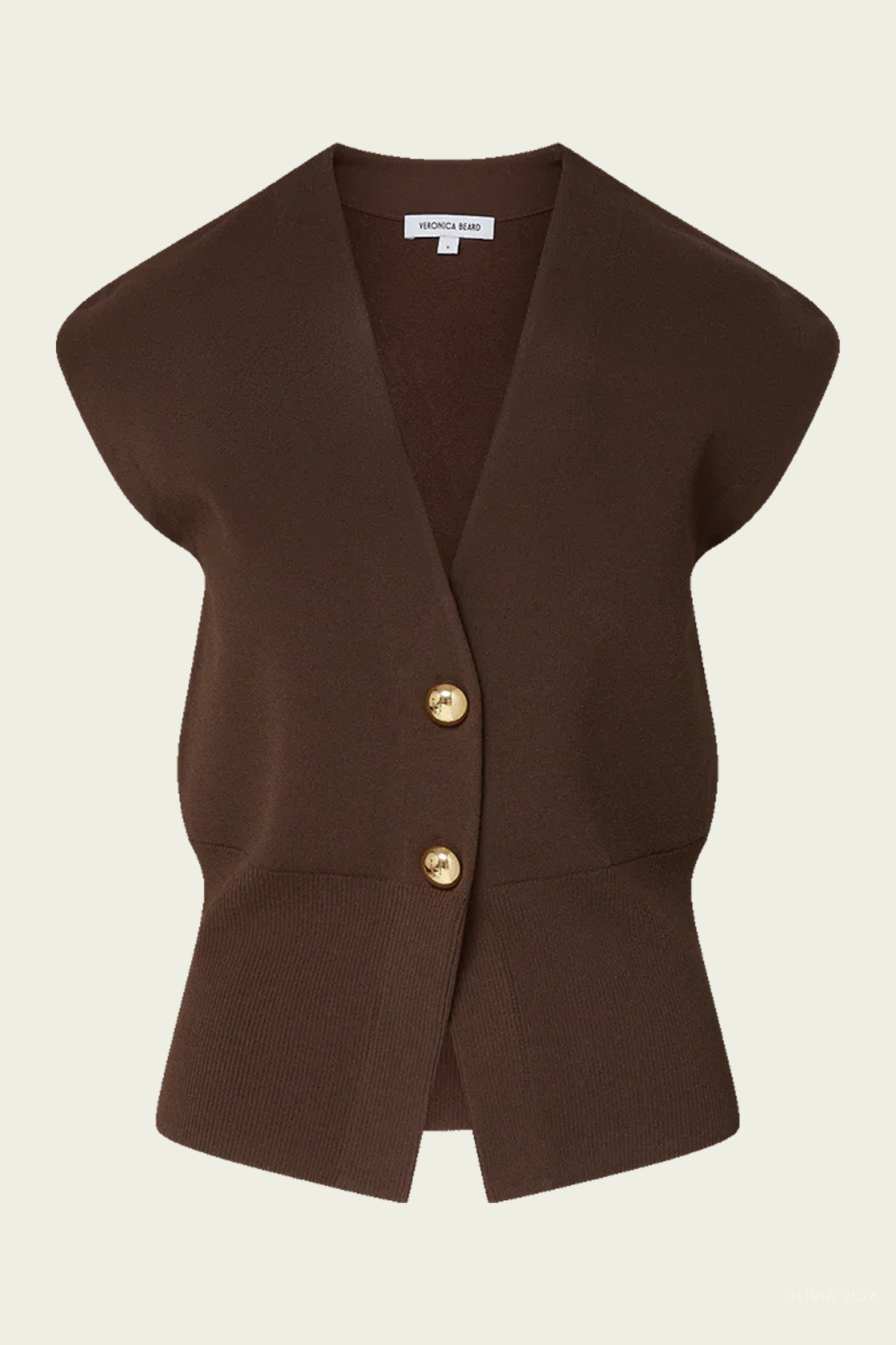 Isador Knit Vest in Dark Mocha