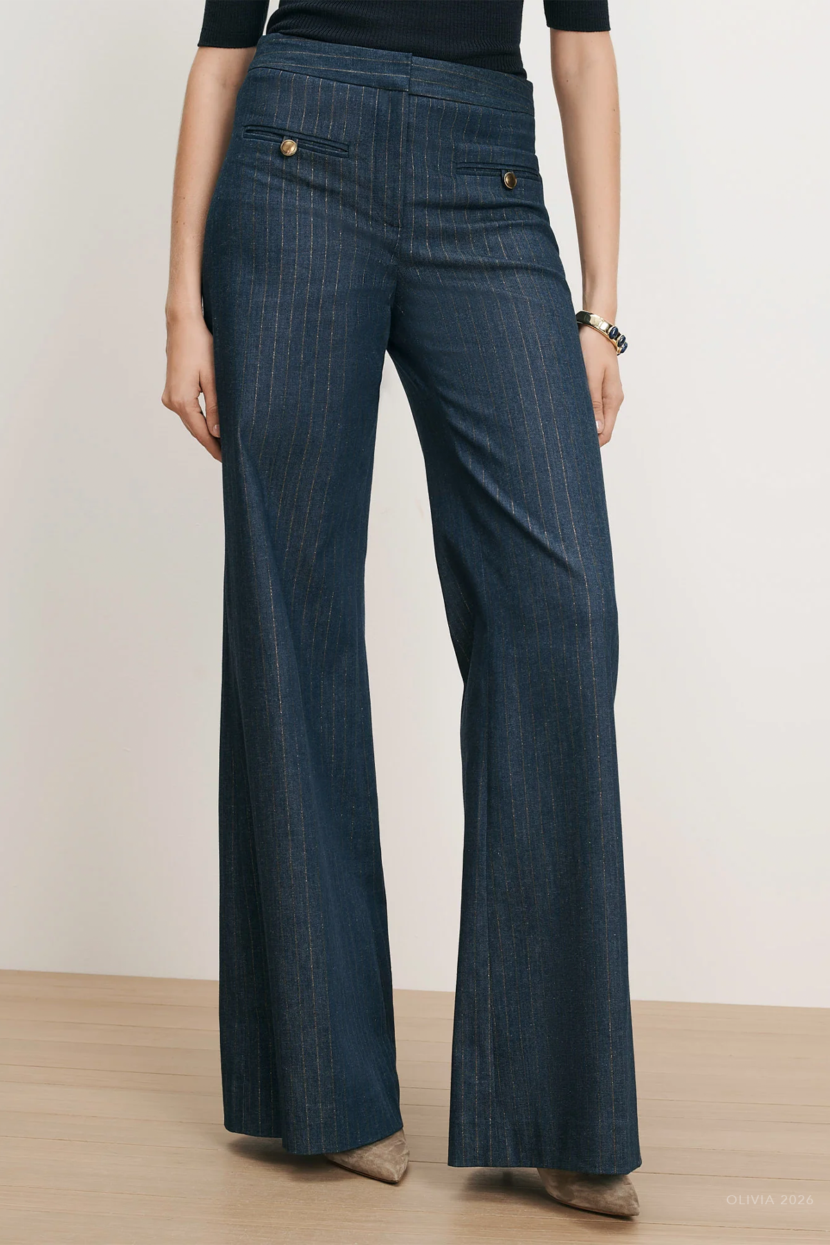 Ledger Wide-Leg Denim Pant in Medium Indigo Copper