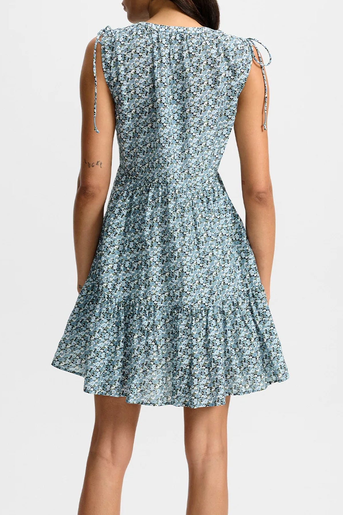 Yulianna Floral Mini Dress in Lake Mist Multi