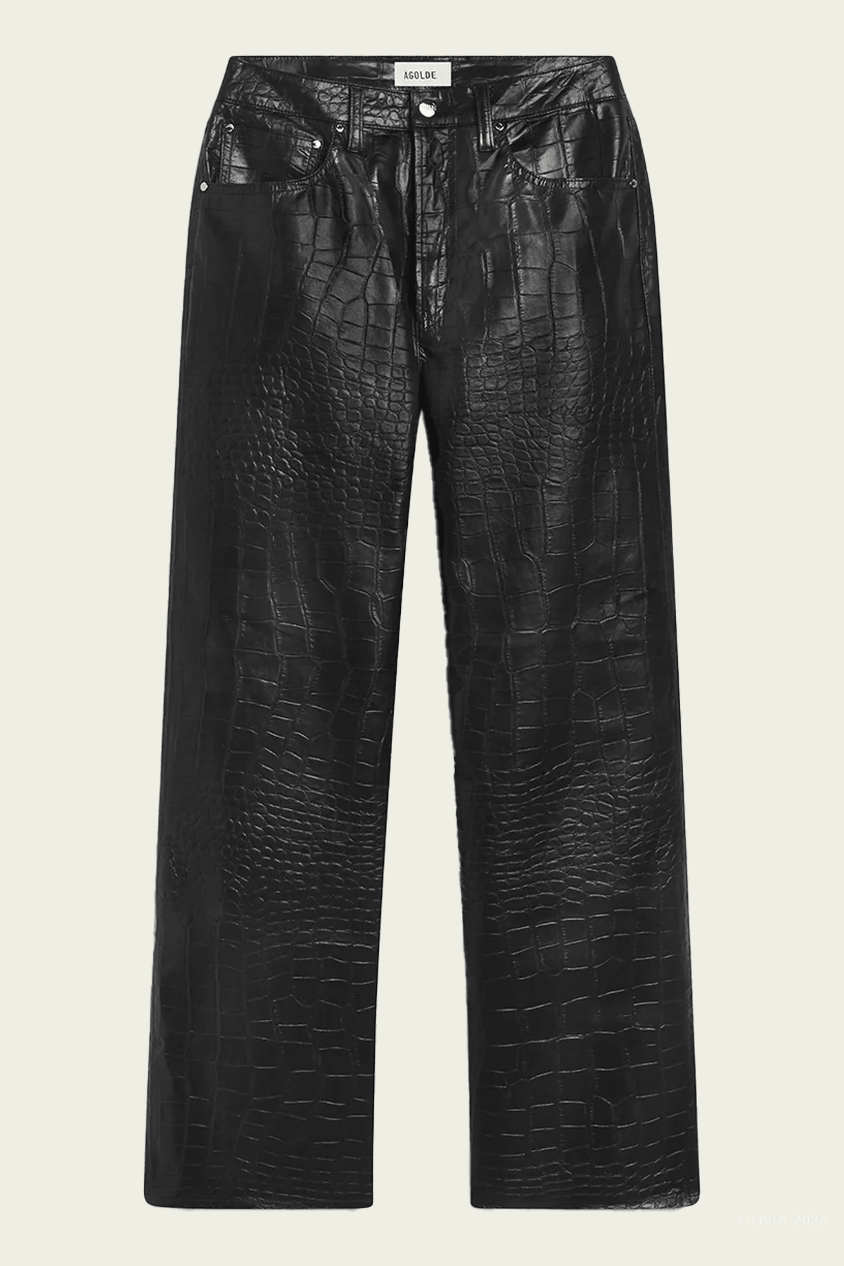 Verica Jean (Recycled Leather) in Croc - shop-olivia.com