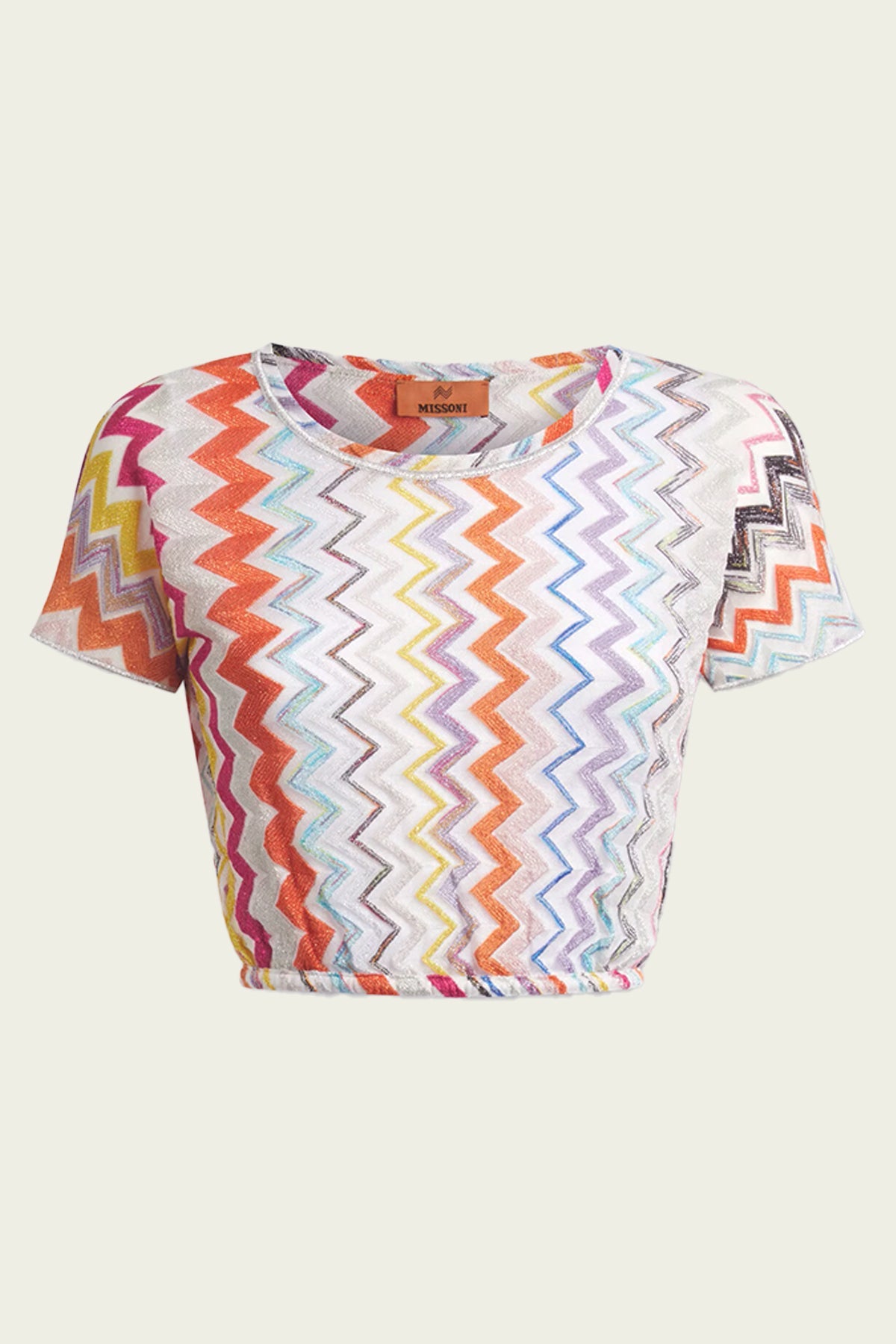 Viscose Blend Chevron Crop - Top in Multicolor - shop - olivia.com