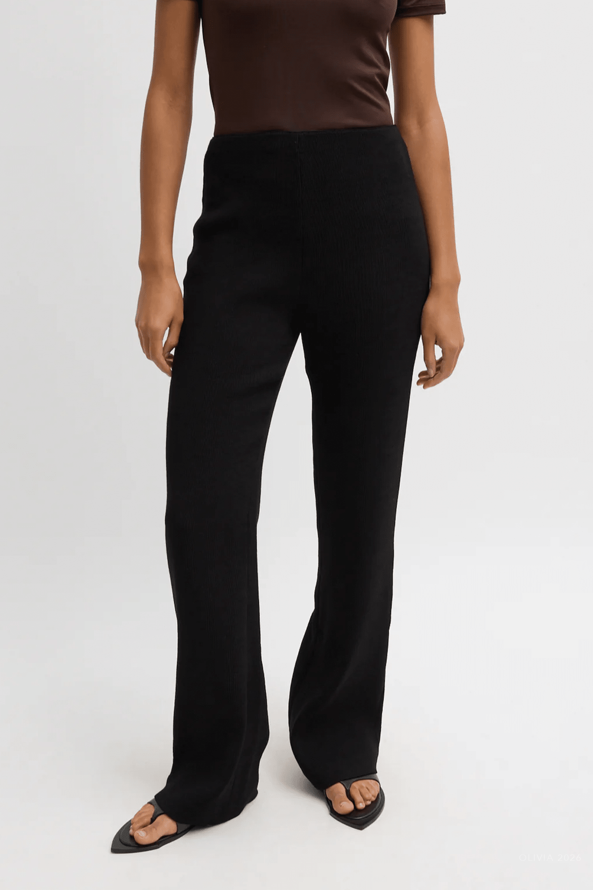 Viscose Plisse Corbit Pant in Black - shop - olivia.com