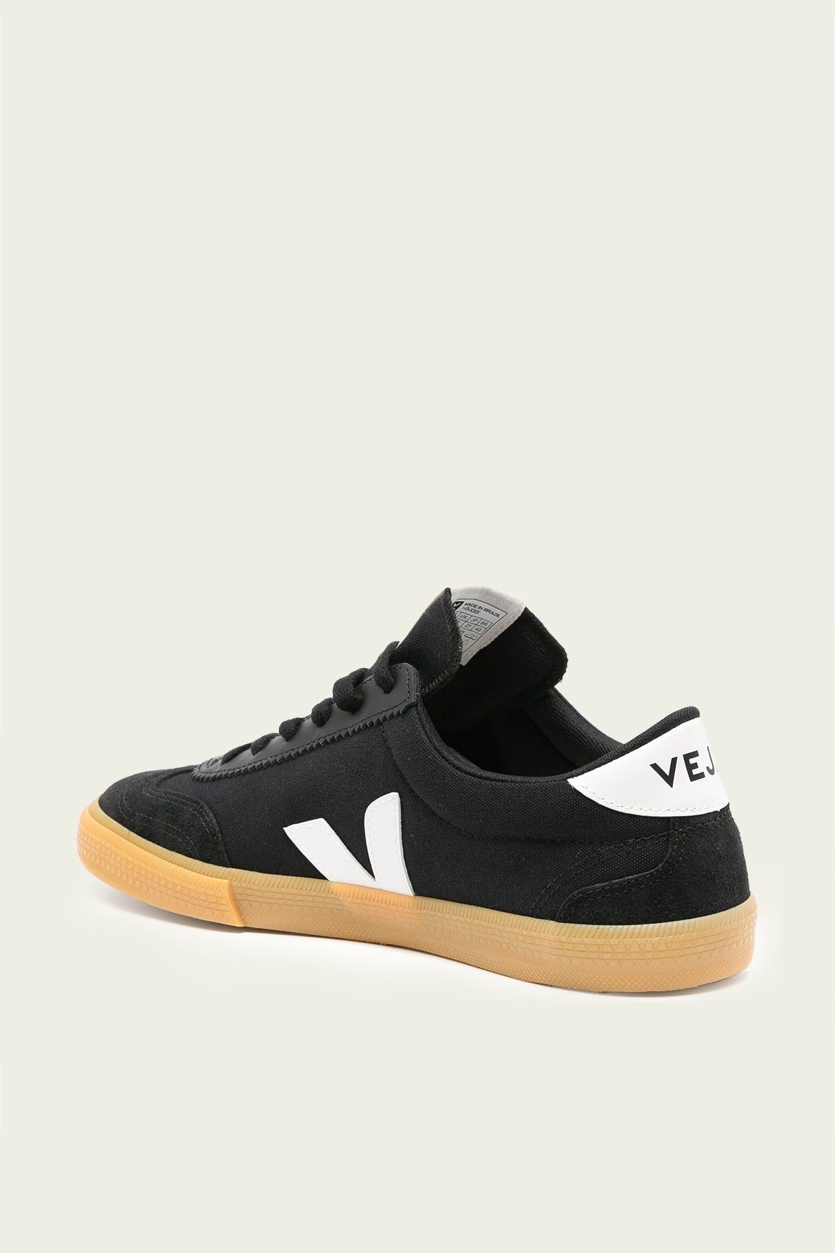 Volley Canvas Men Sneaker in Black White Natural - shop - olivia.com