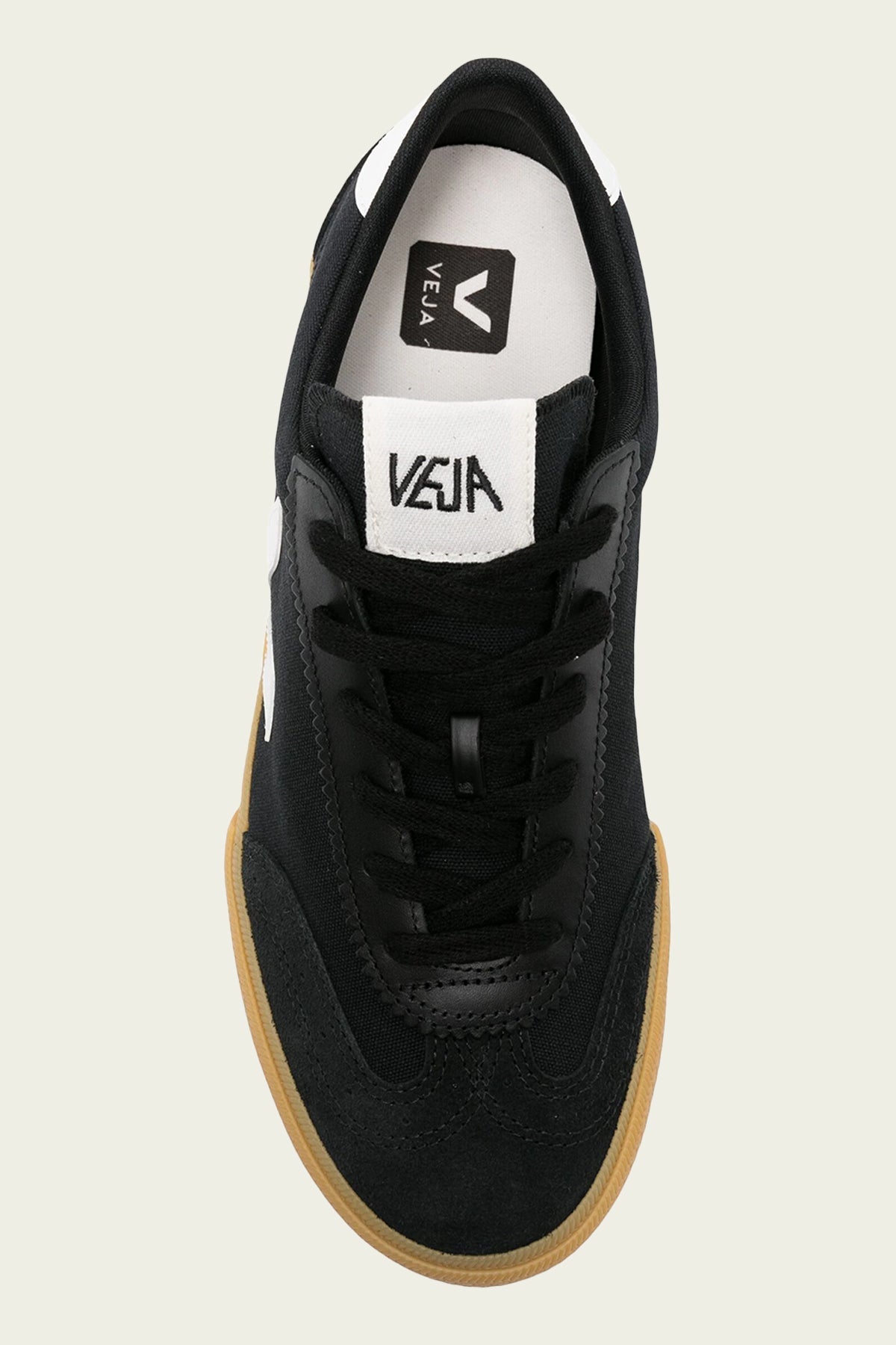 Volley Canvas Men Sneaker in Black White Natural - shop - olivia.com