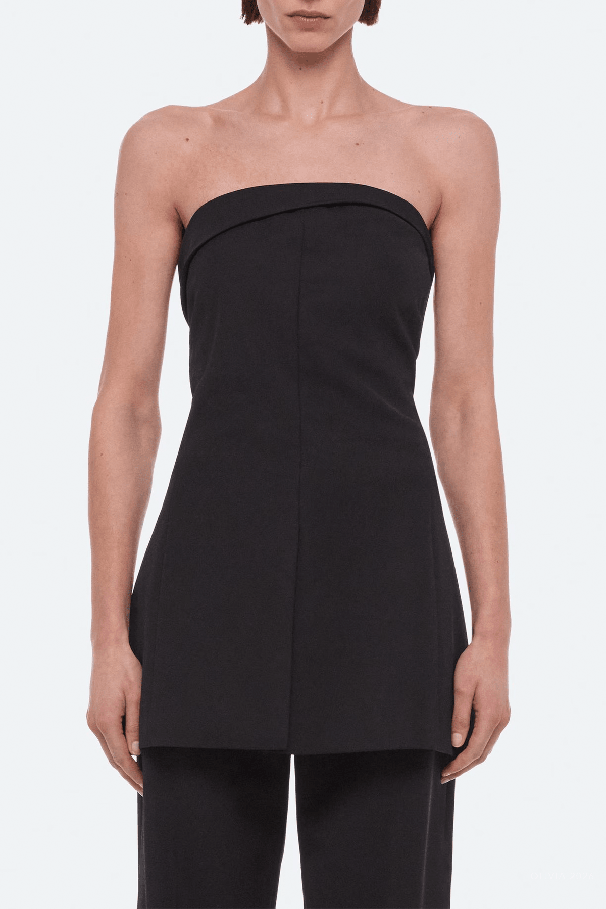 Wardrobe Tailored Top in Black - shop-olivia.com