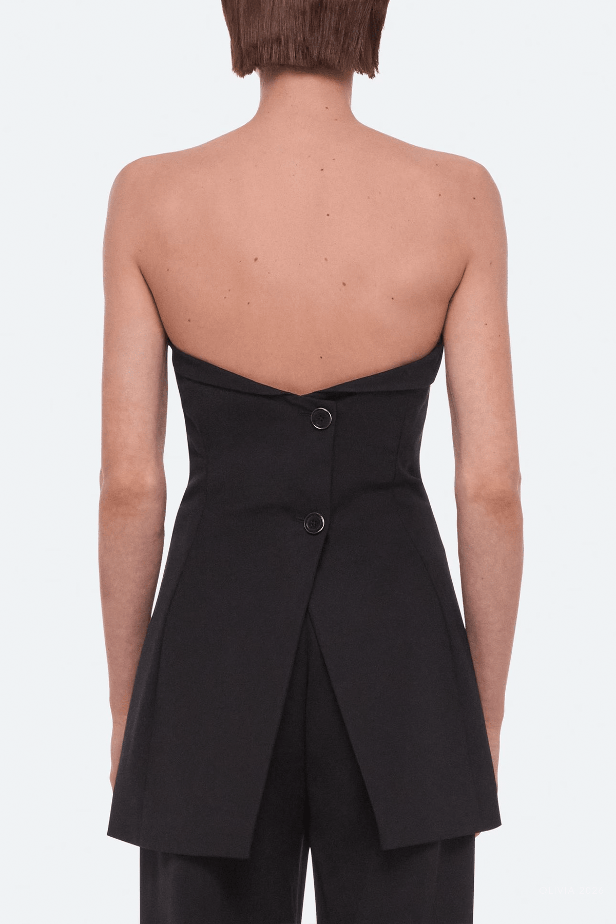 Wardrobe Tailored Top in Black - shop-olivia.com