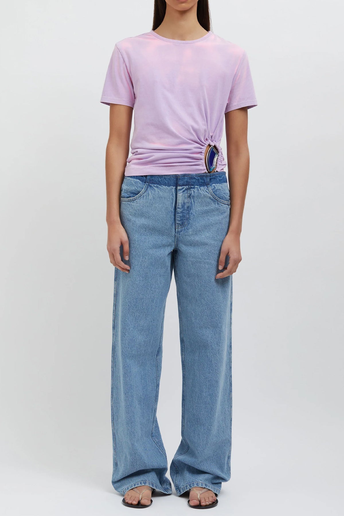 Washed Moodstone Tee in Grape - shop - olivia.com