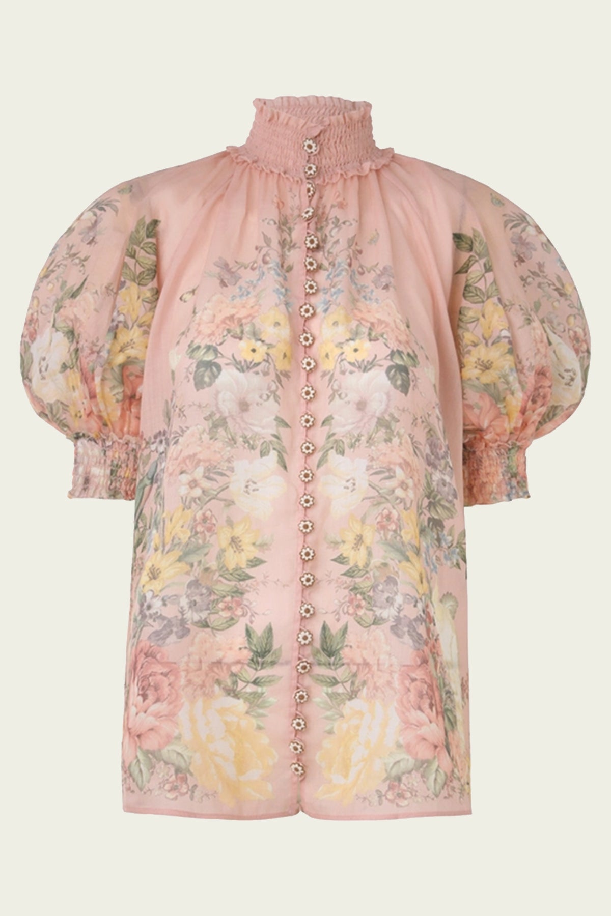 Waverly Short Sleeve Blouse in Pink Floral - shop - olivia.com
