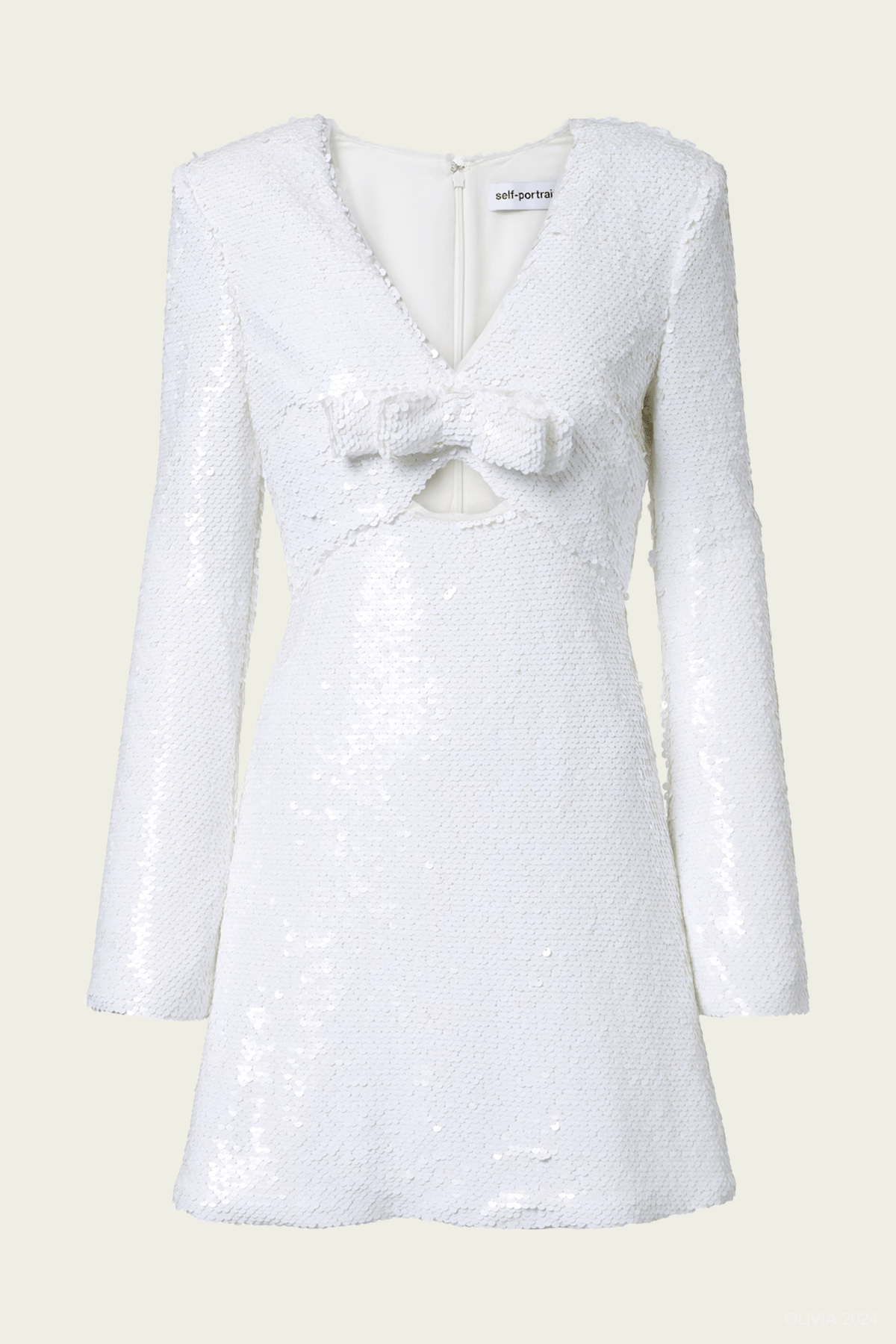 White Sequin Mini Dress - shop - olivia.com