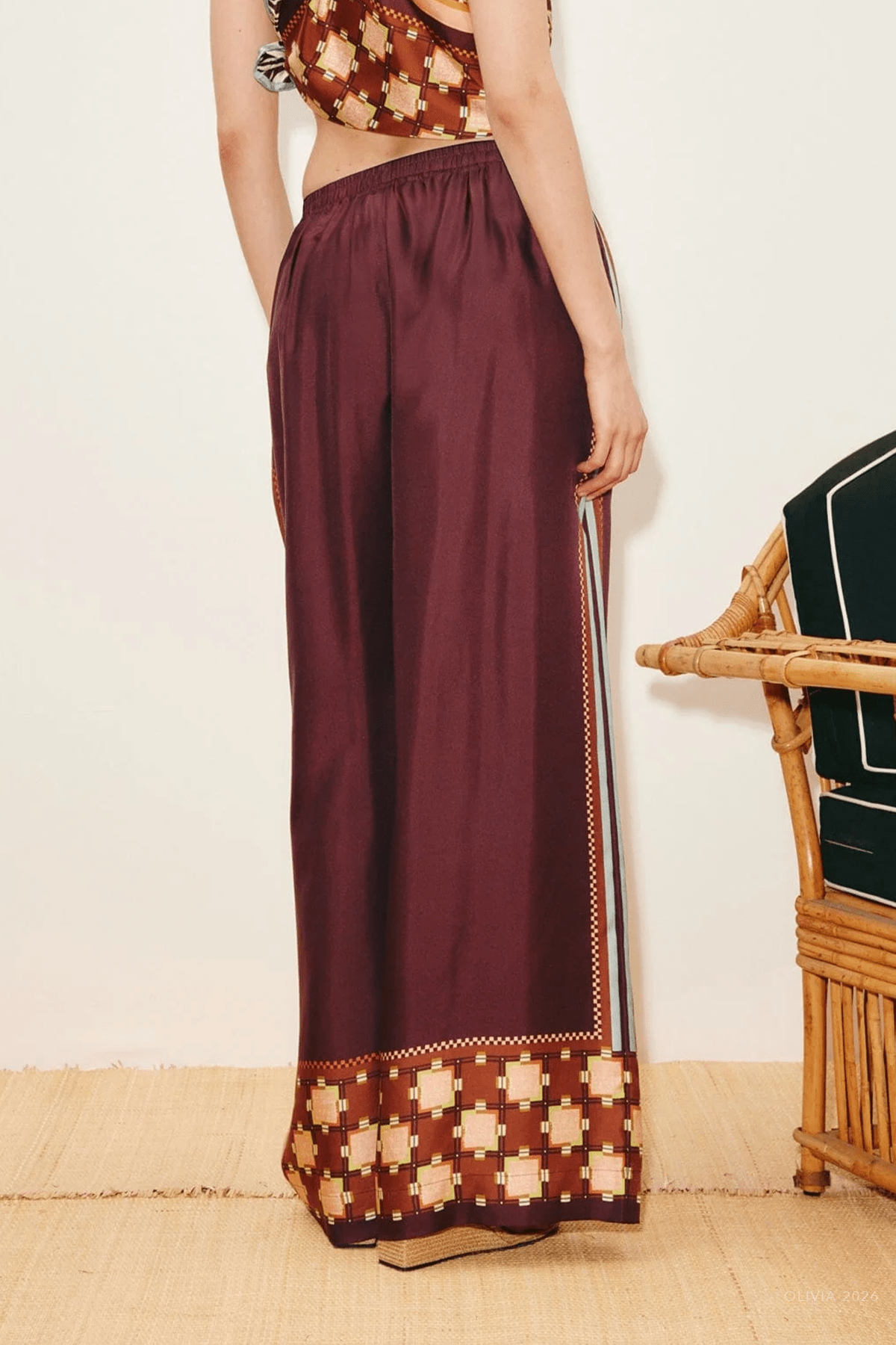 Wilson Silk Pant in Multi - shop - olivia.com