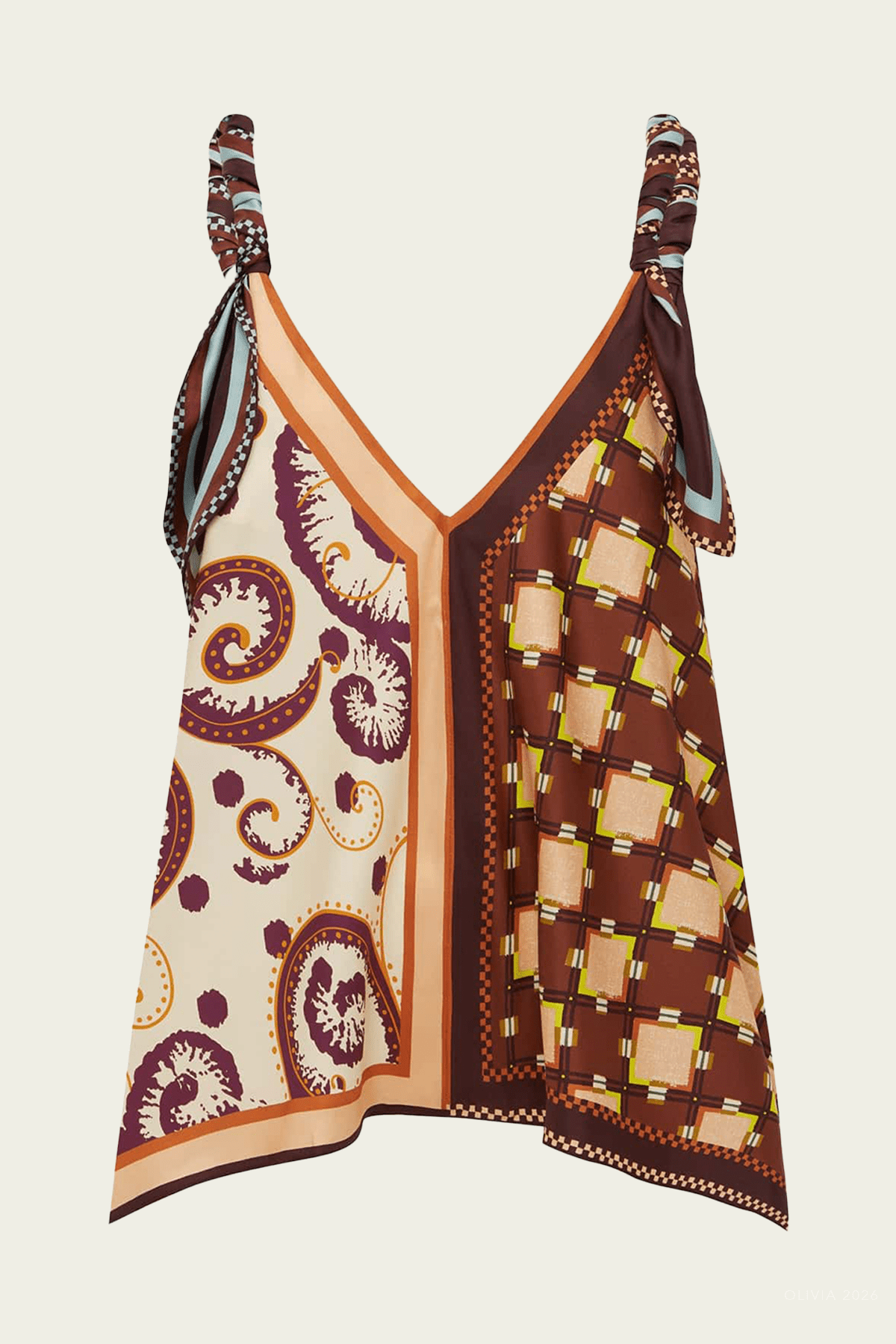 Wilson Silk Top in Multi - shop - olivia.com