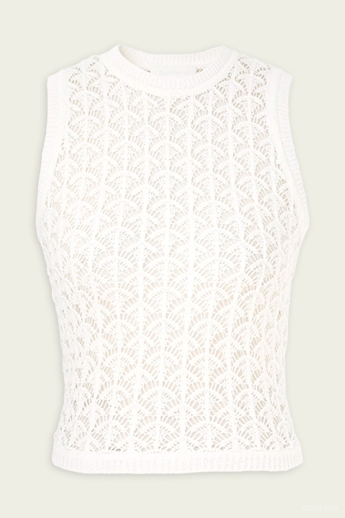 Wylie Crop Tank Top in Ivory - shop - olivia.com