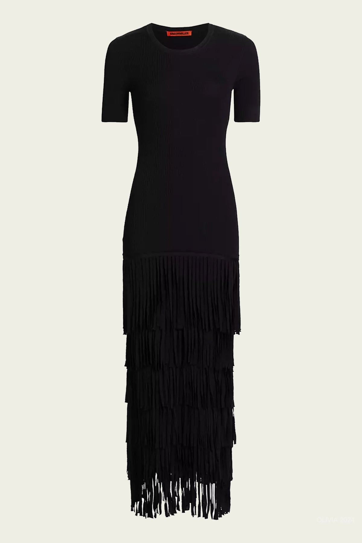 Za Za Knit Fringe Dress in Black - shop - olivia.com