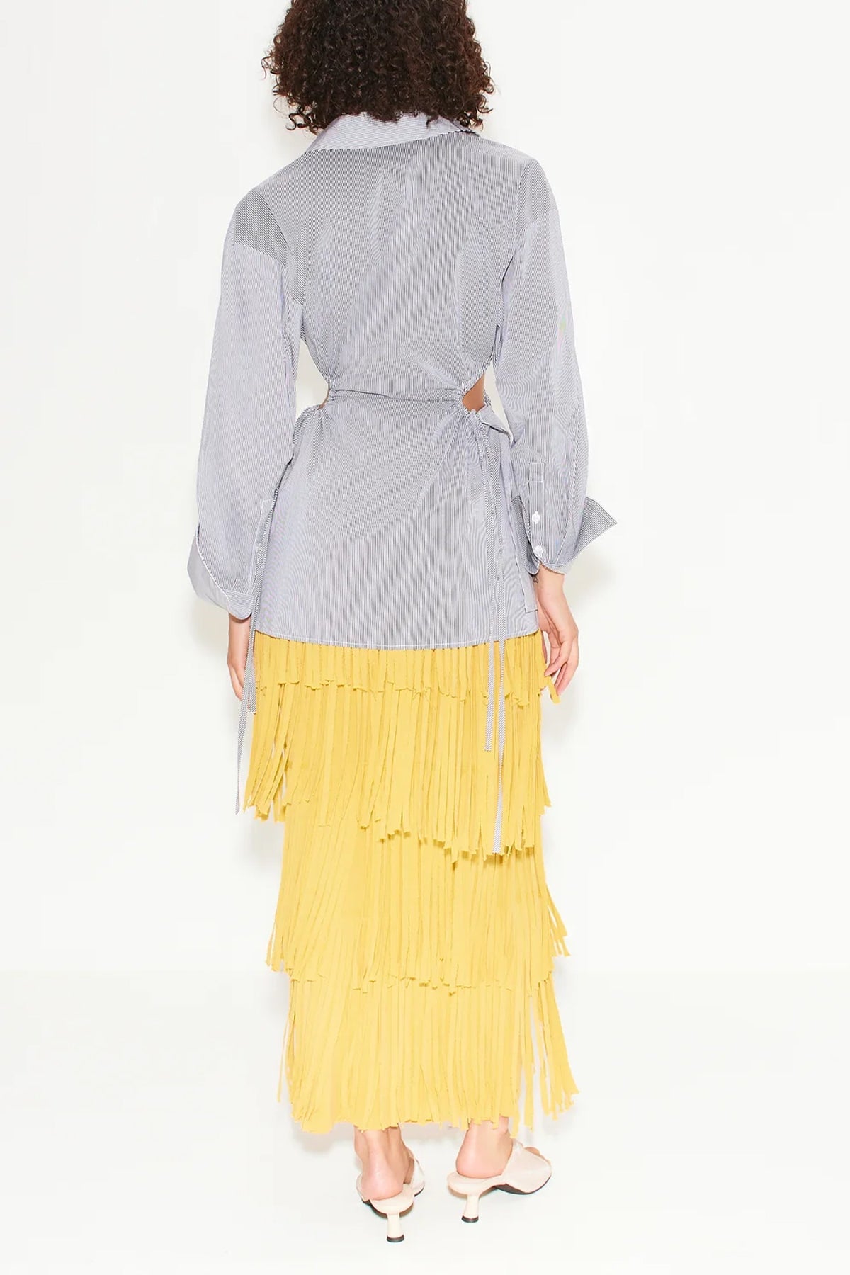 Za Za Knit Fringe Skirt in Butter - shop - olivia.com