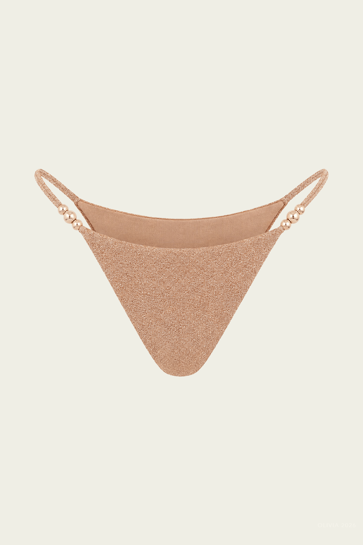 Zack Bikini Bottom in Gold Shimmer - shop - olivia.com