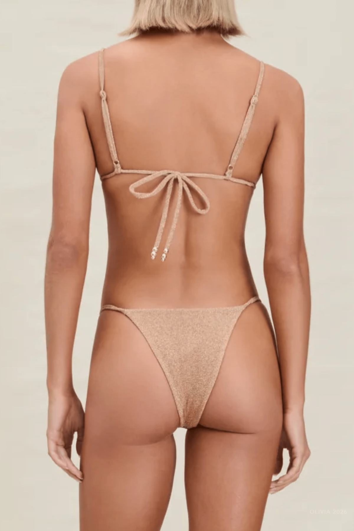 Zack Bikini Bottom in Gold Shimmer - shop - olivia.com