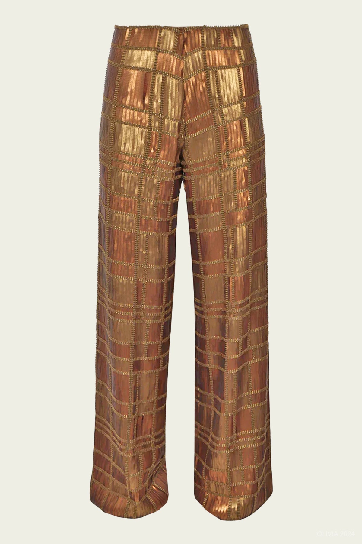 Zano Sequin Pant in Bronze - shop - olivia.com