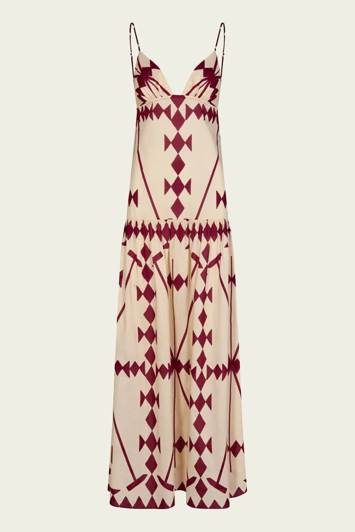 Zea Palm Dress in Ecru Wine - shop - olivia.com