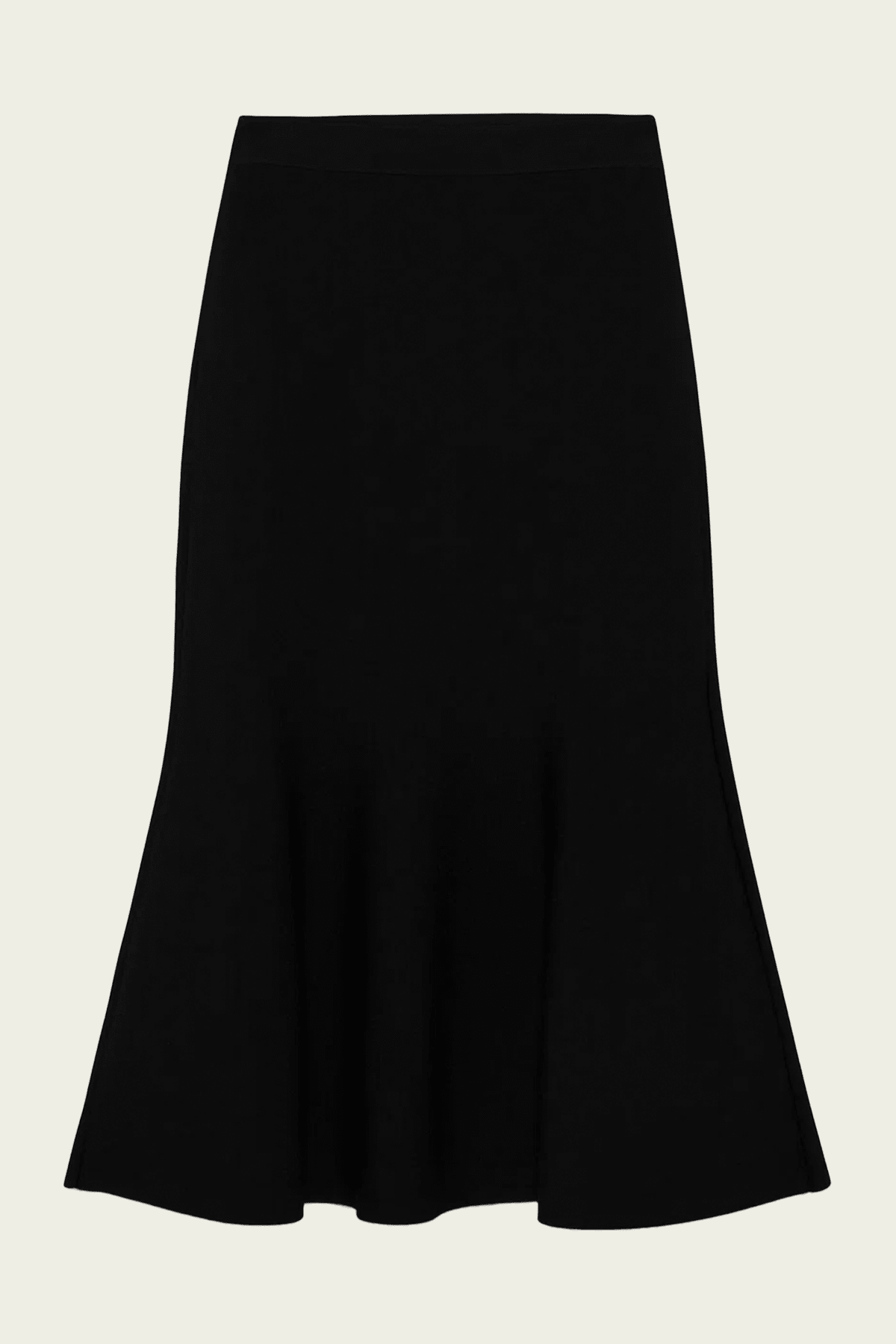 Zev Compact Knit Midi Skirt in Black - shop-olivia.com