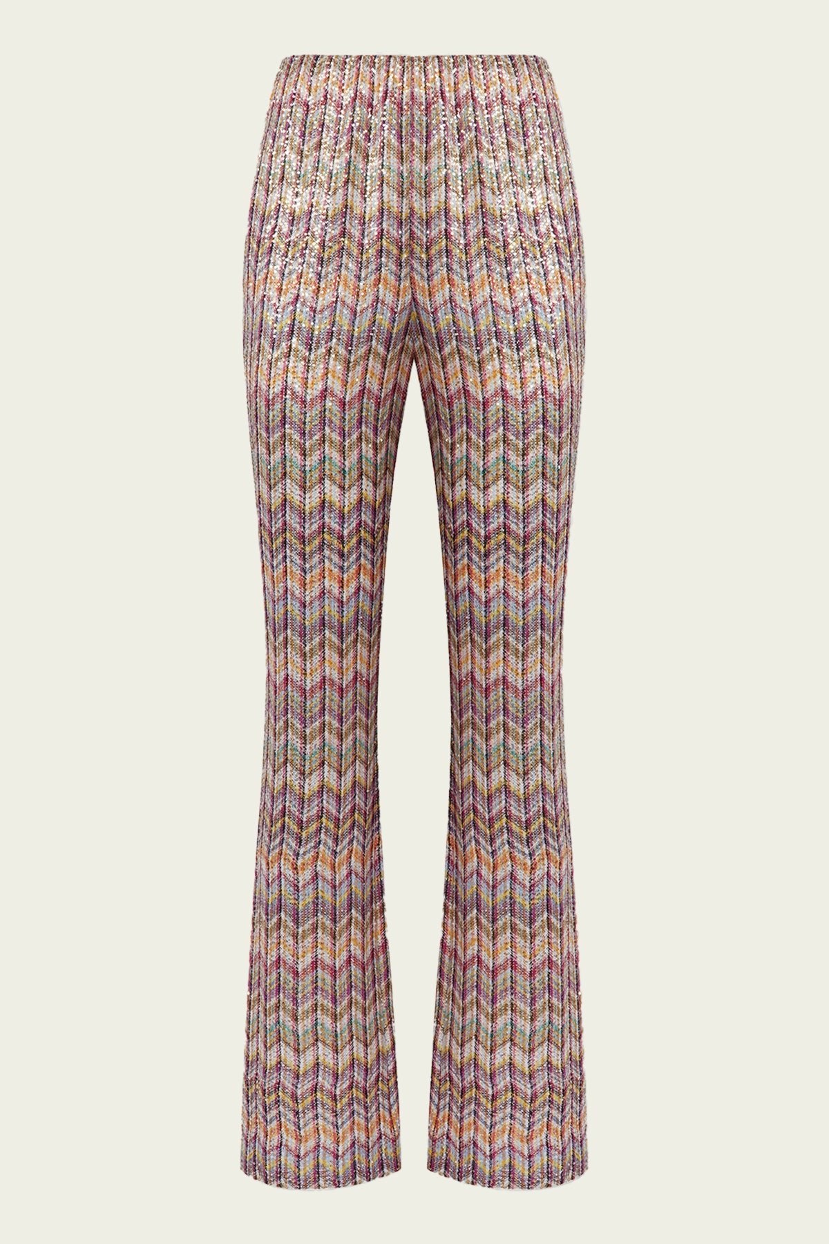 Zig-Zag Women Trousers in Multicolor - shop-olivia.com