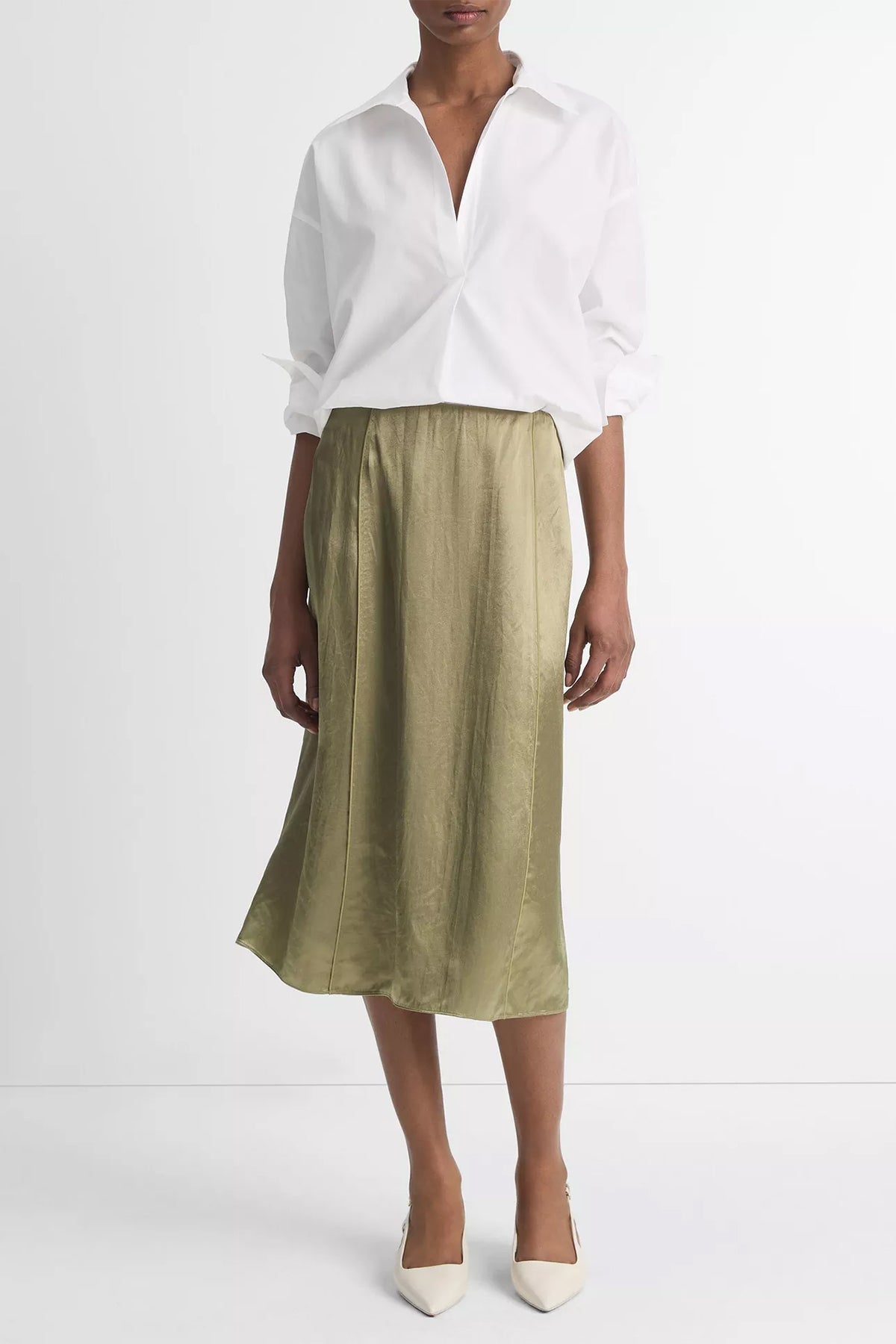 Zip Straight Skirt in Earthly - shop-olivia.com