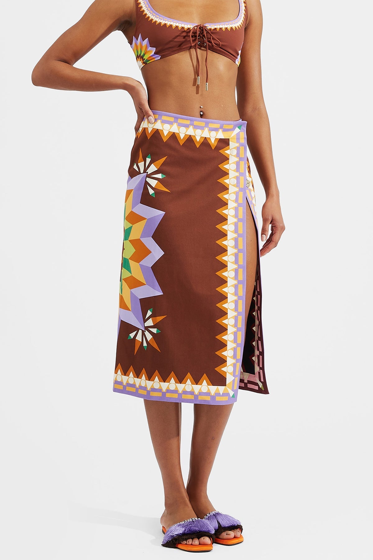 2-Way Pareo Skirt in Sunset Moro Placee - shop-olivia.com