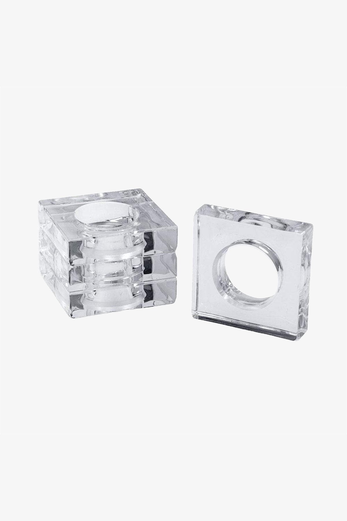 Acrylic Napkin Rings in Clear - Set of 4 - shop-olivia.com