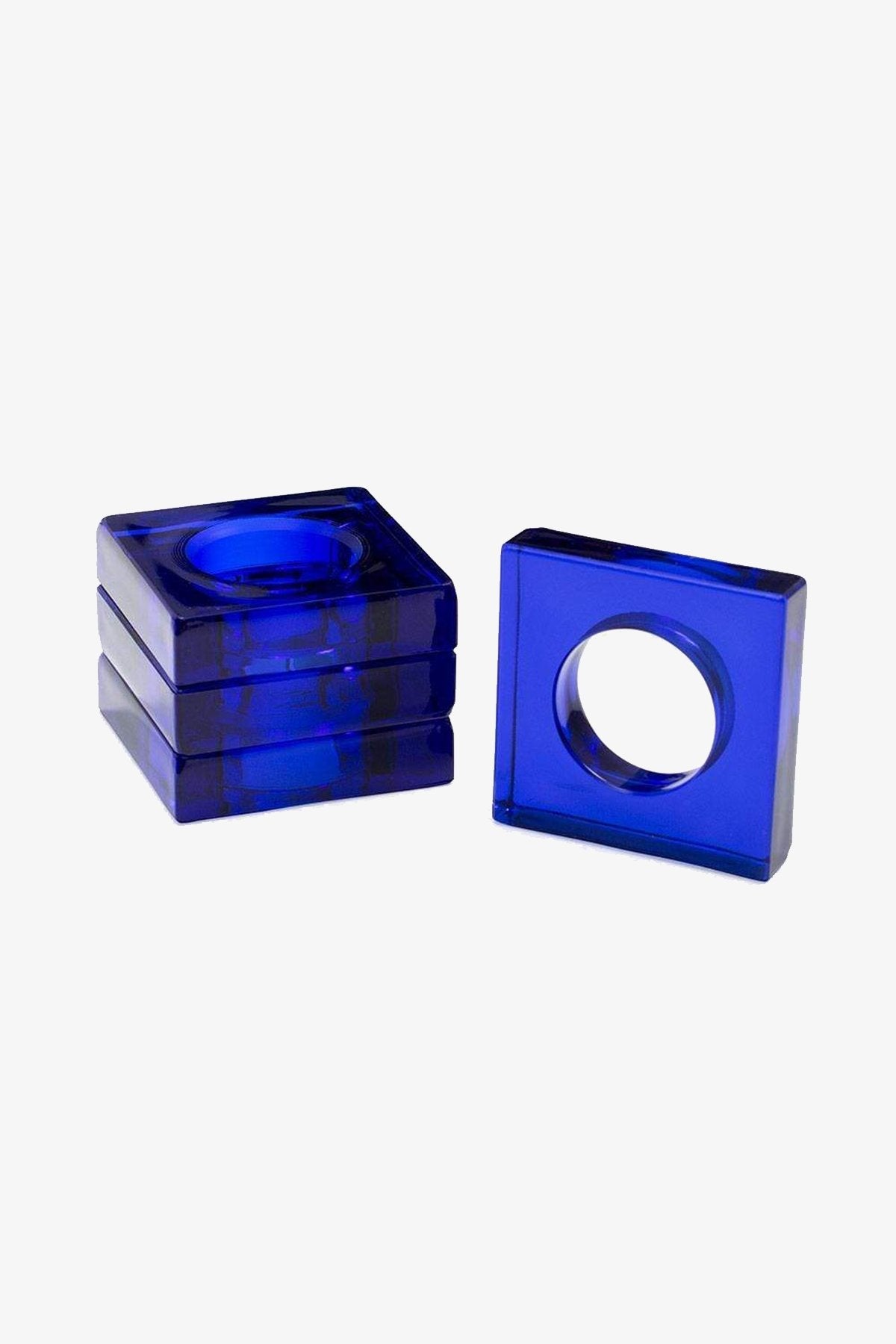 Acrylic Napkin Rings in Cobalt - Set of 4 - shop-olivia.com