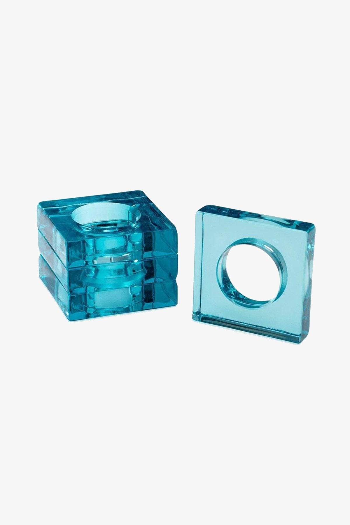 Acrylic Napkin Rings in Turquoise - Set of 4 - shop-olivia.com