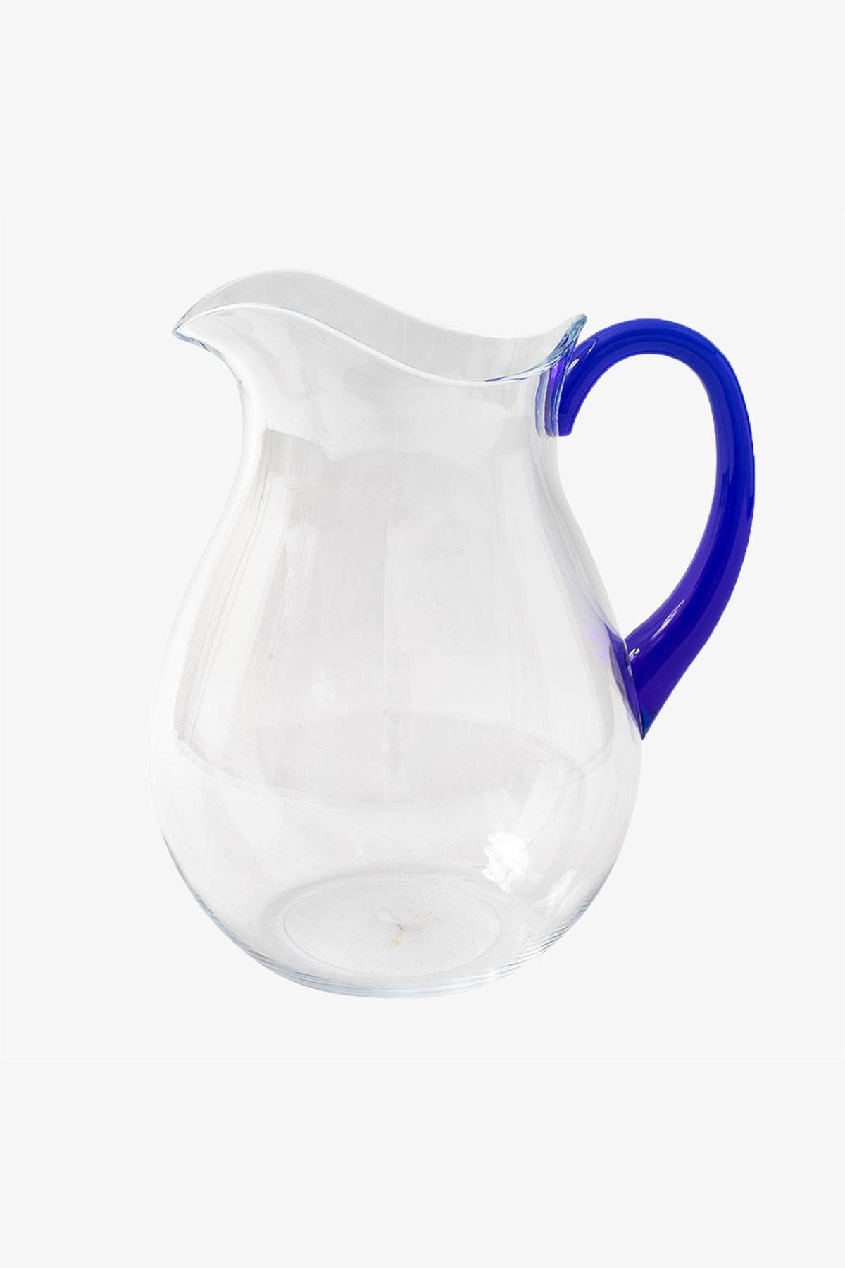 Acrylic Pitcher in Clear with Cobalt Handle - shop-olivia.com
