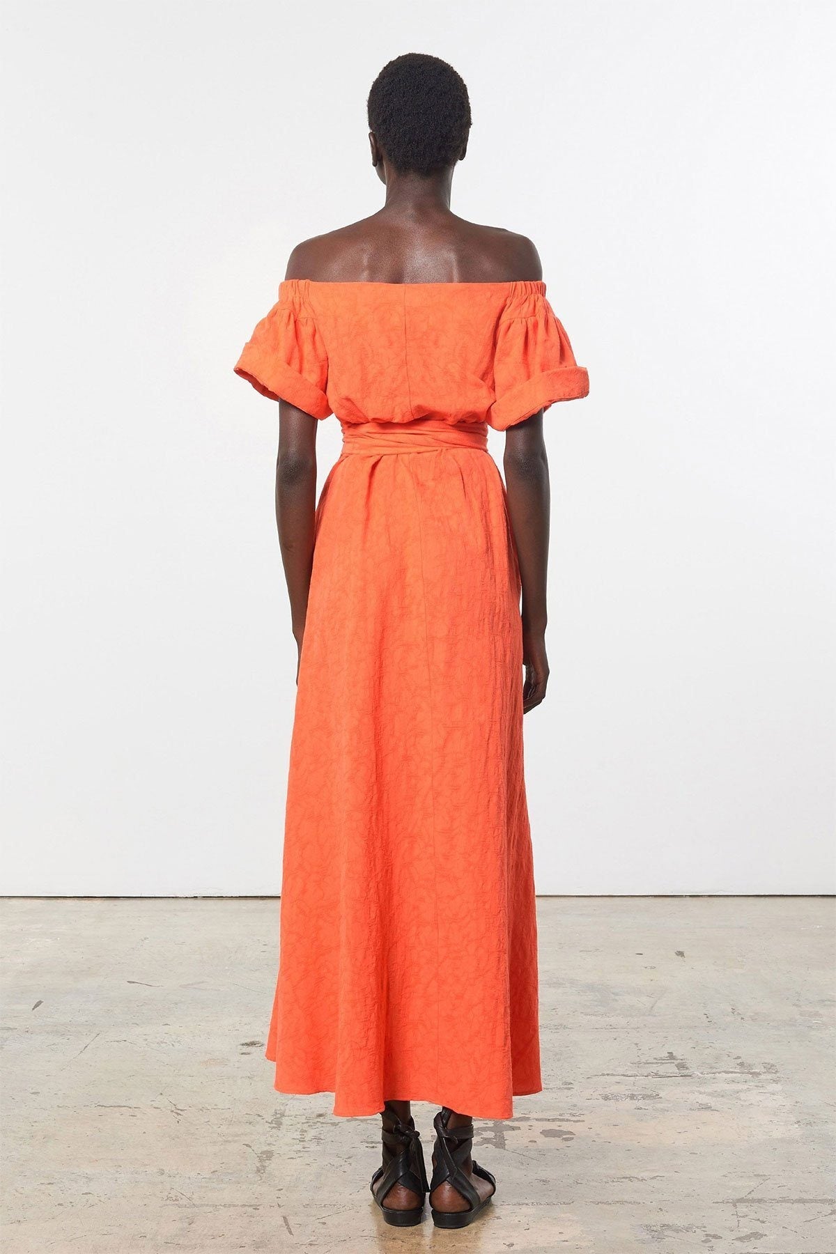 Adelina Dress Orange - shop-olivia.com