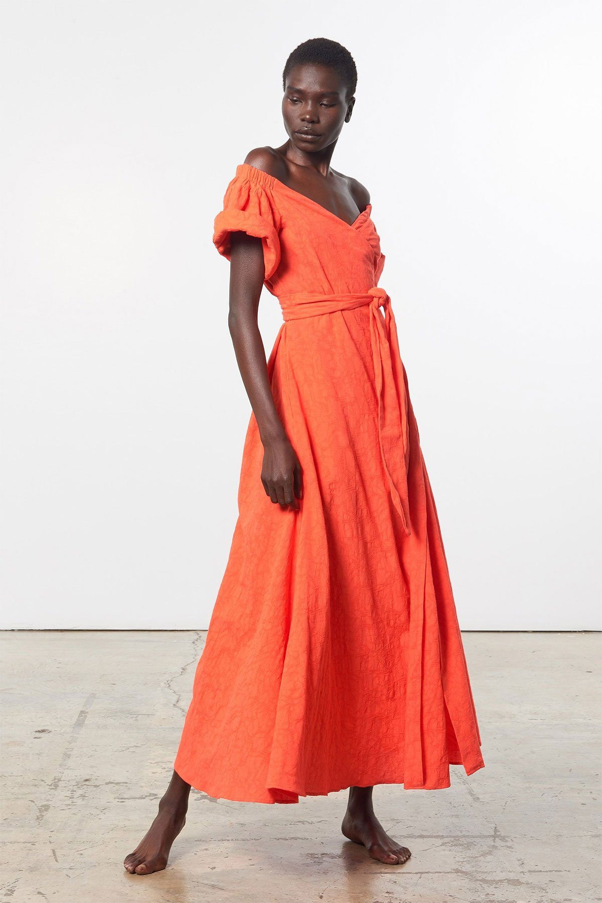 Adelina Dress Orange - shop-olivia.com