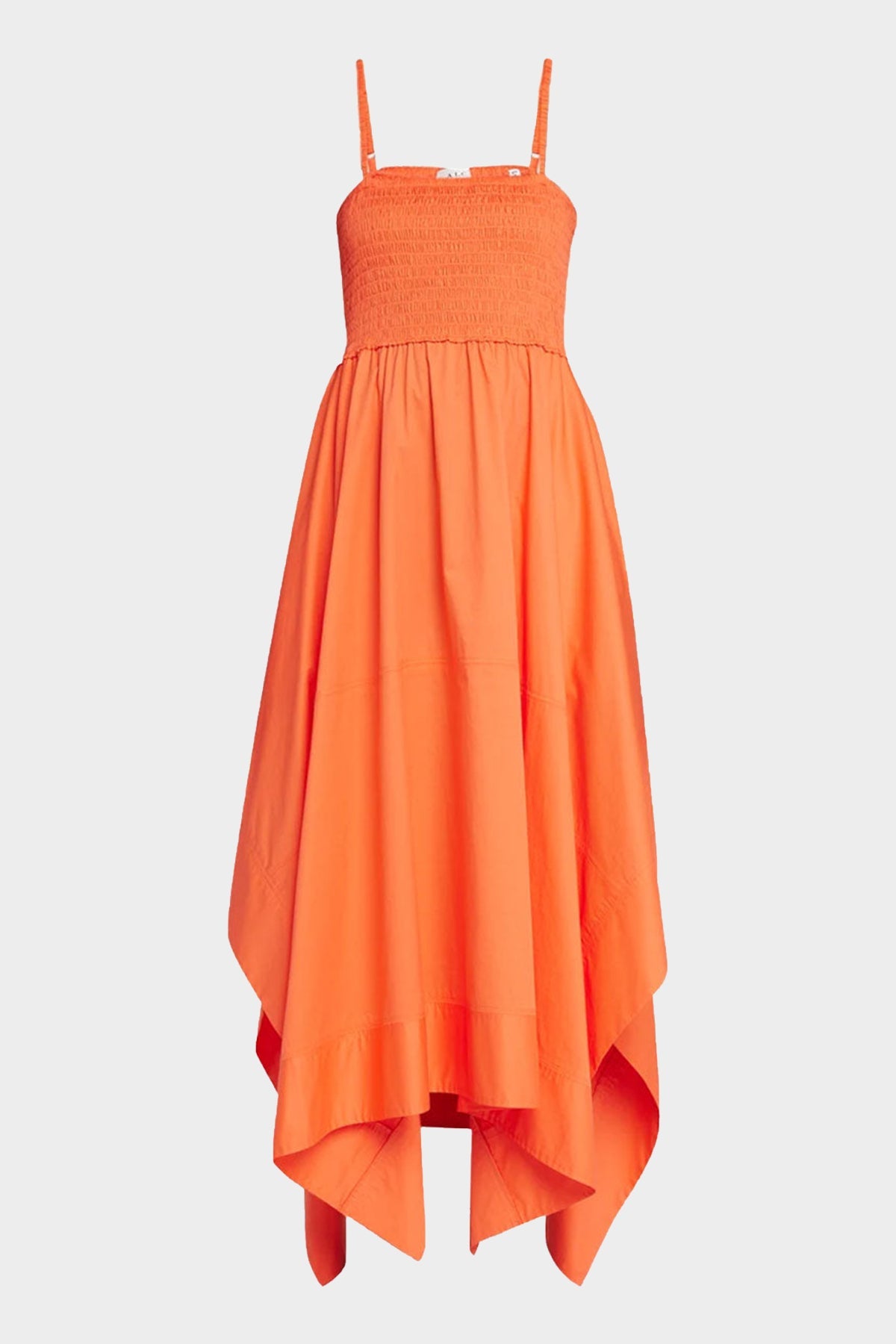 Adriana Cotton Midi Dress in Spiced Coral - shop-olivia.com