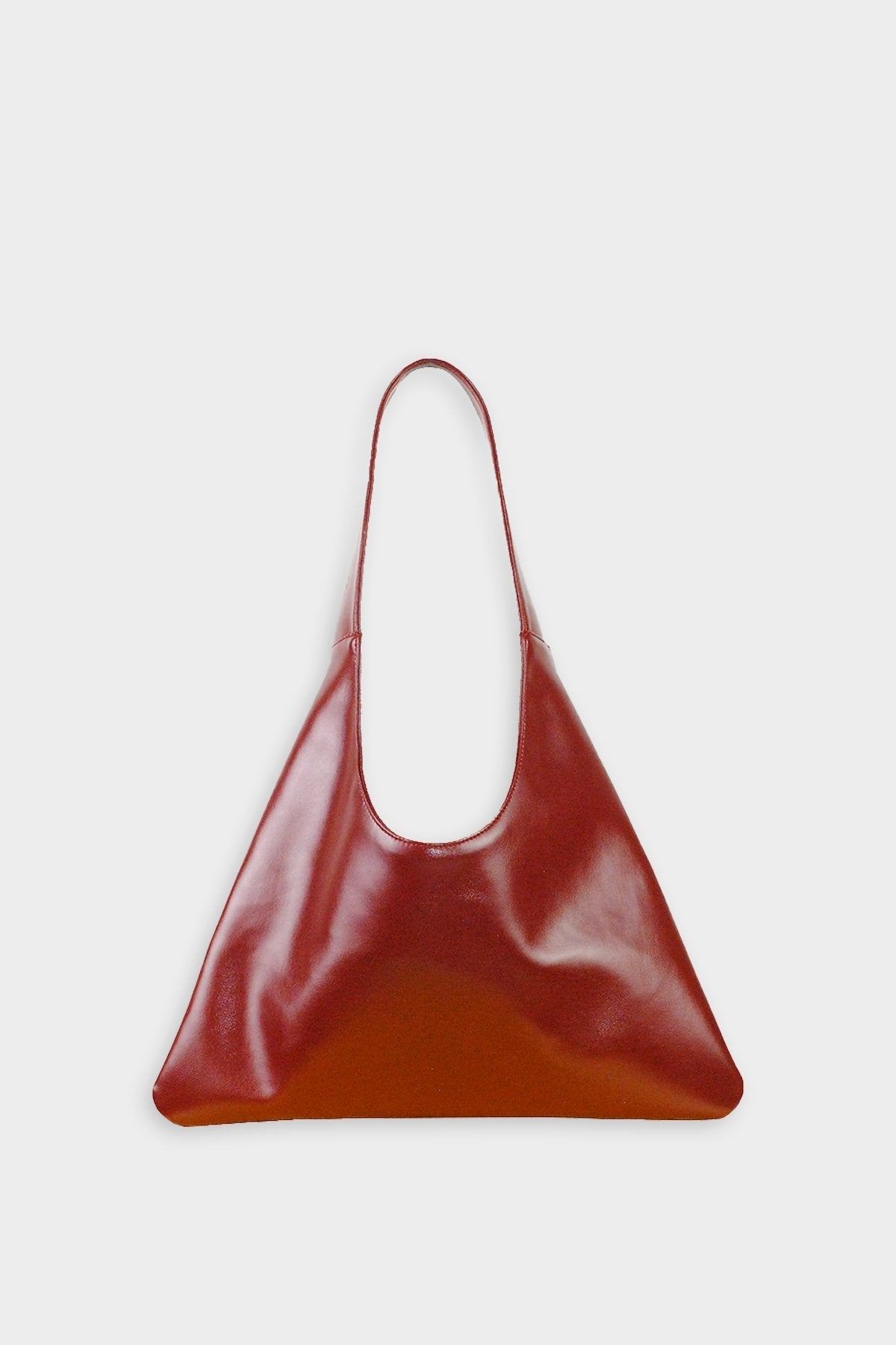 Agave Triangular Tote Bag in Burgundy - shop-olivia.com