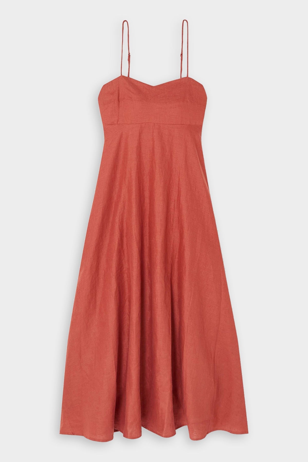 Alexandre Midi Dress in Brick - shop-olivia.com