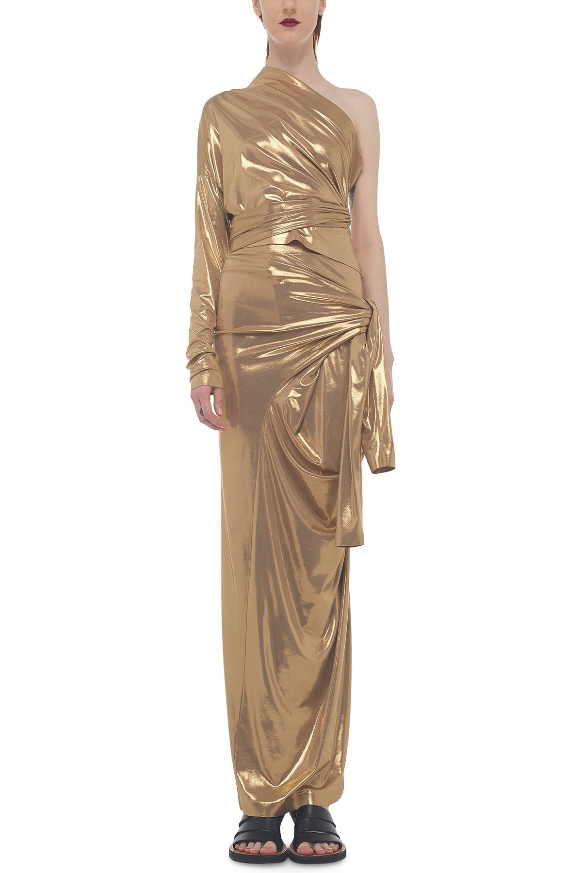All in One Dress to Midcalf in Gold - shop-olivia.com
