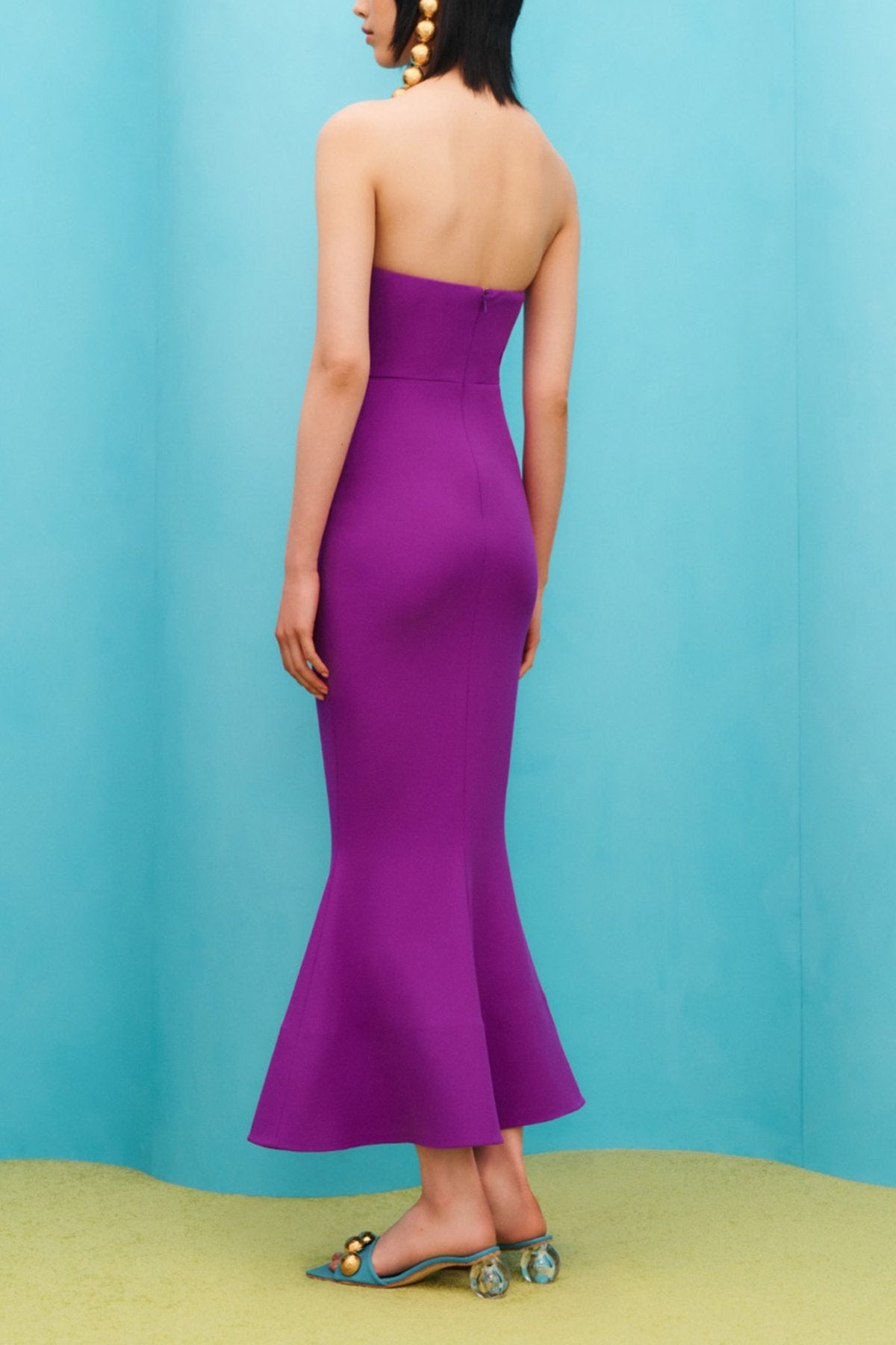 Amara Midi Dress in Ultra Purple - shop-olivia.com