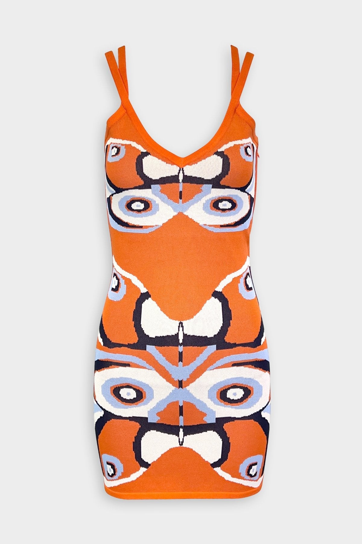 Angeles Dress in Orange Butterfly - shop-olivia.com
