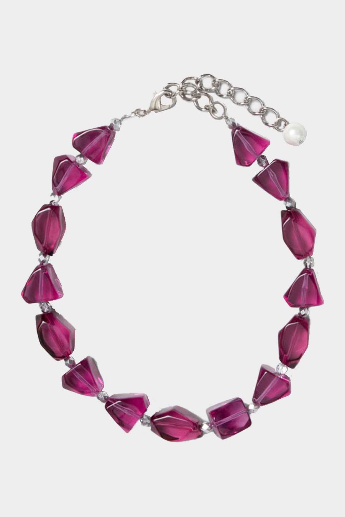 Anja Necklace in Clear Purple - shop-olivia.com
